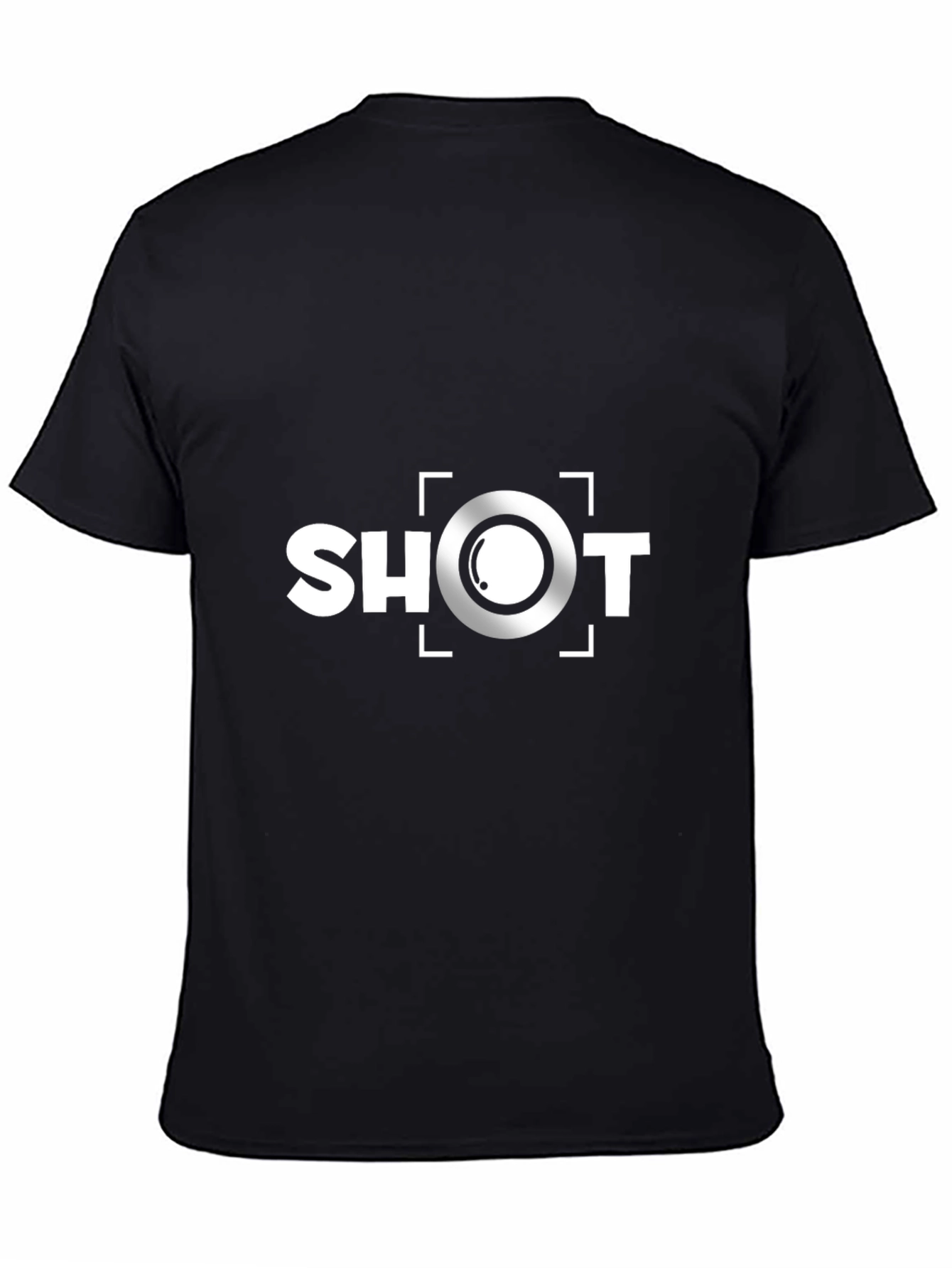 Black Stylish Shot Graphic Print Black Tee view 4
