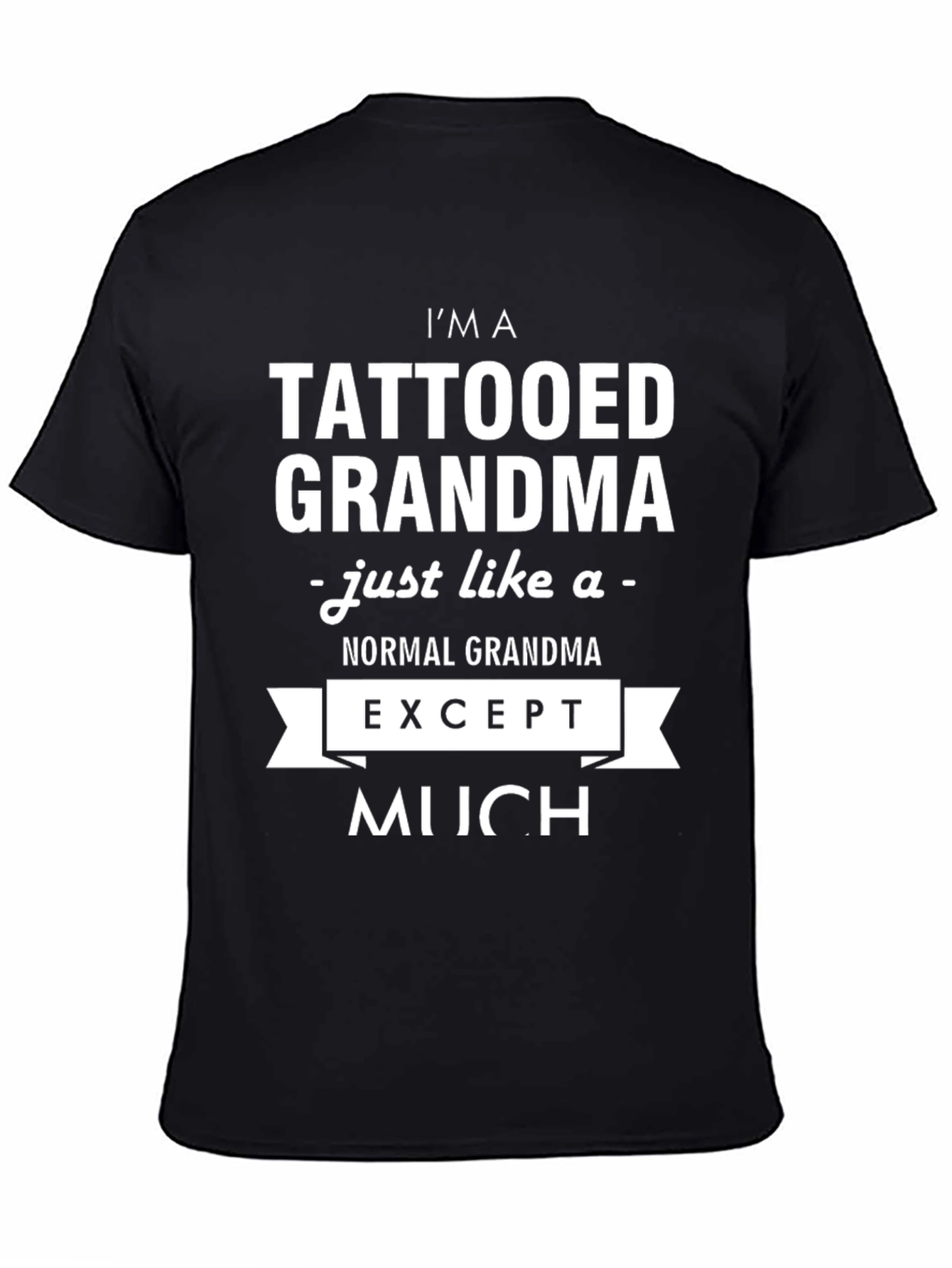 Black Tattooed Grandma Graphic Novelty T-Shirt view 4