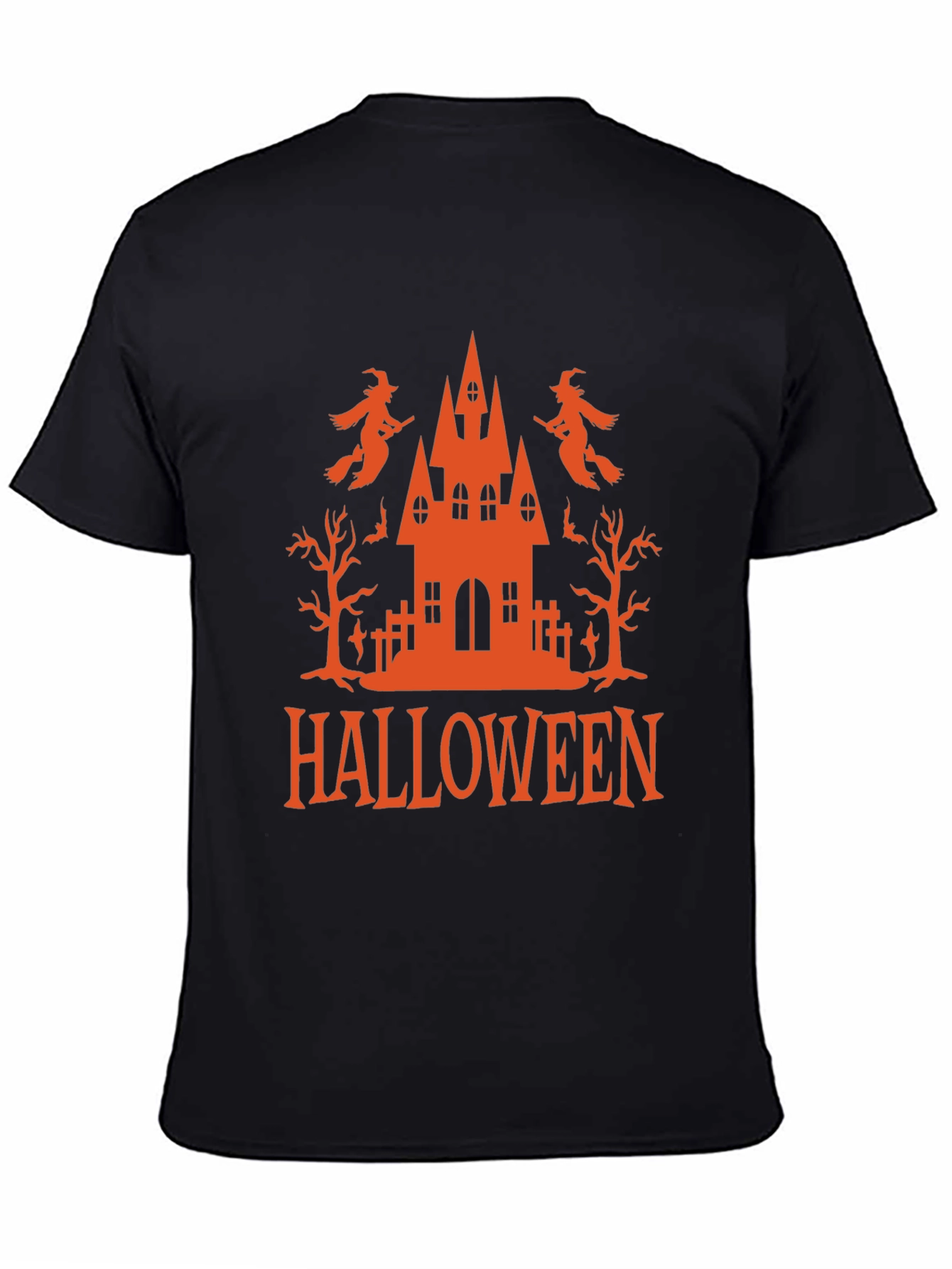 Black Halloween T-Shirt Witch Castle view 4