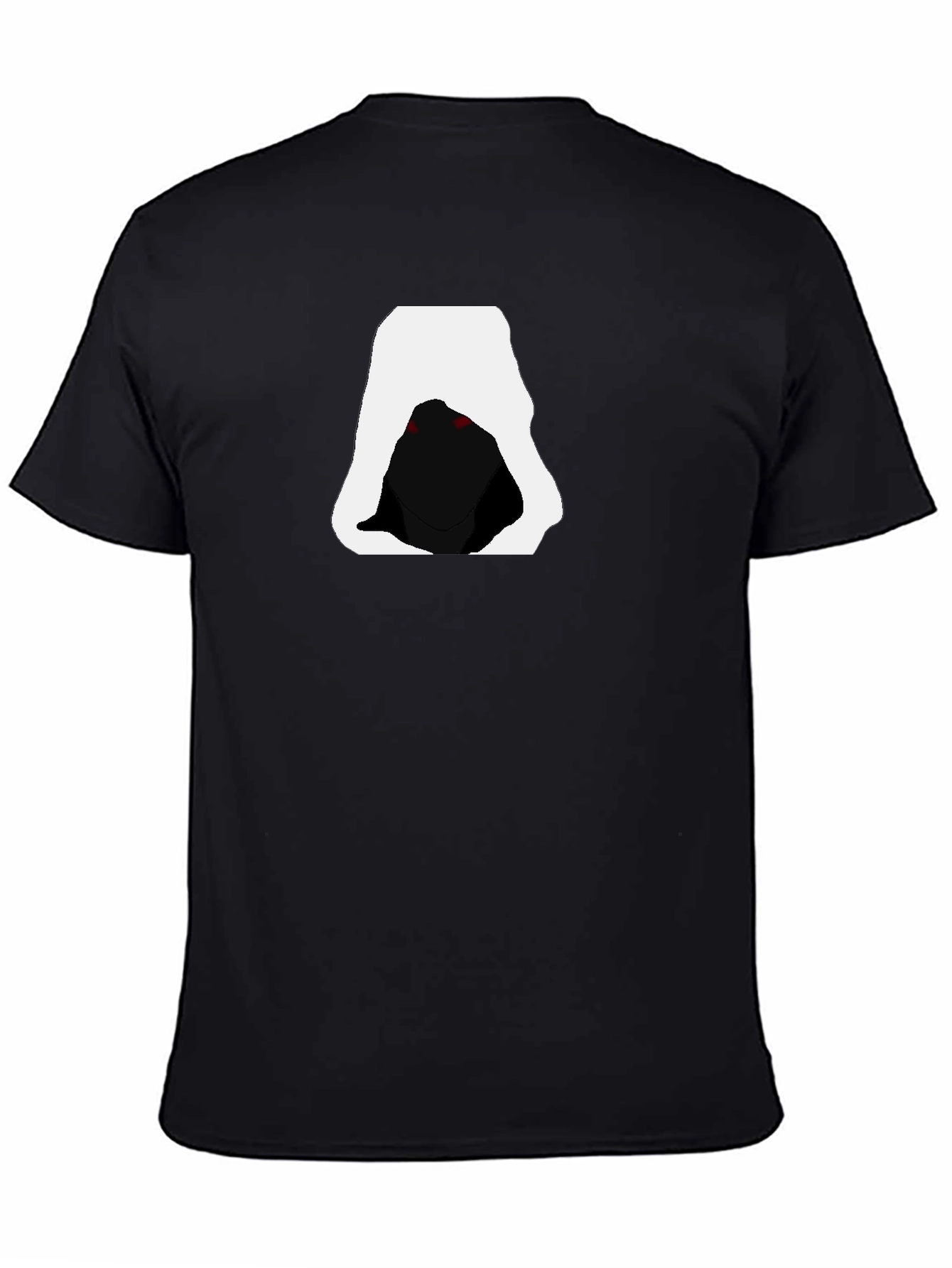 Black Hooded Figure Graphic Tee - Men's Black T-Shirt view 4