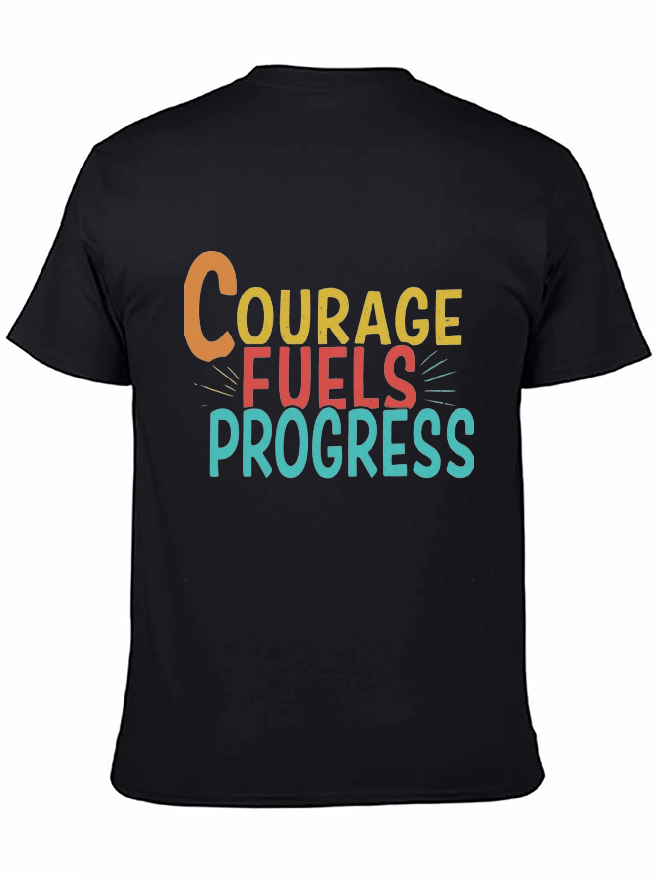 Black Courage Fuels Progress Graphic Tee view 4