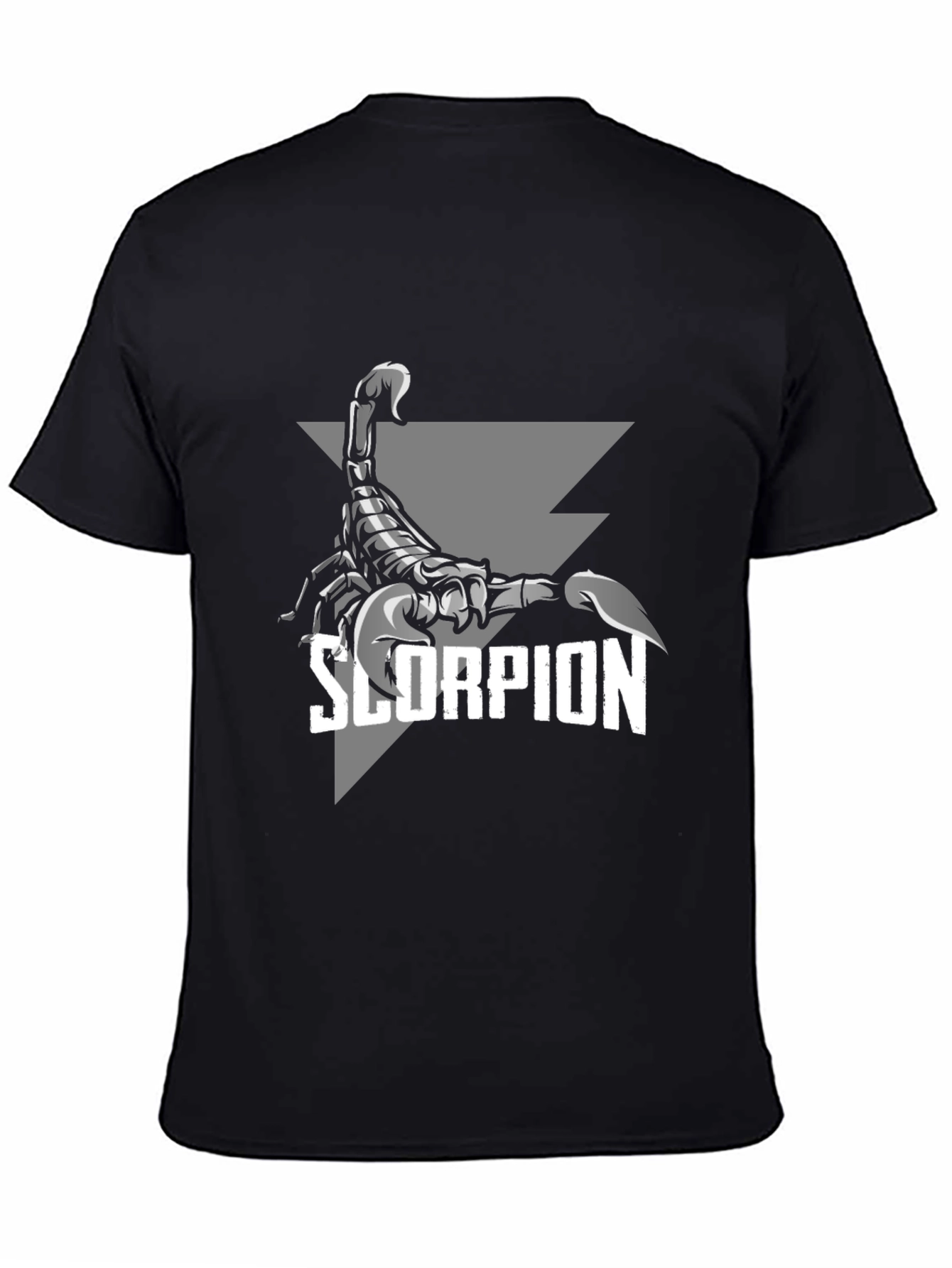 Black Scorpion Graphic Print Crew Neck T-Shirt view 4