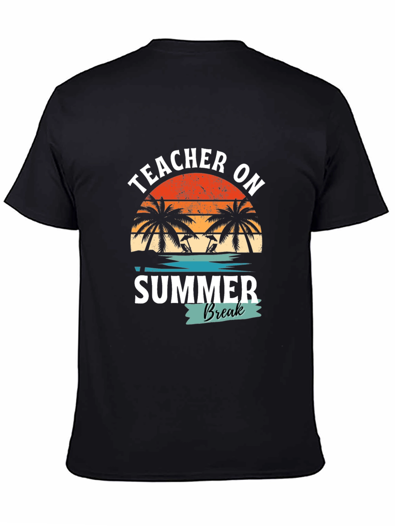 Black Teacher On Summer Break Graphic T-Shirt view 4