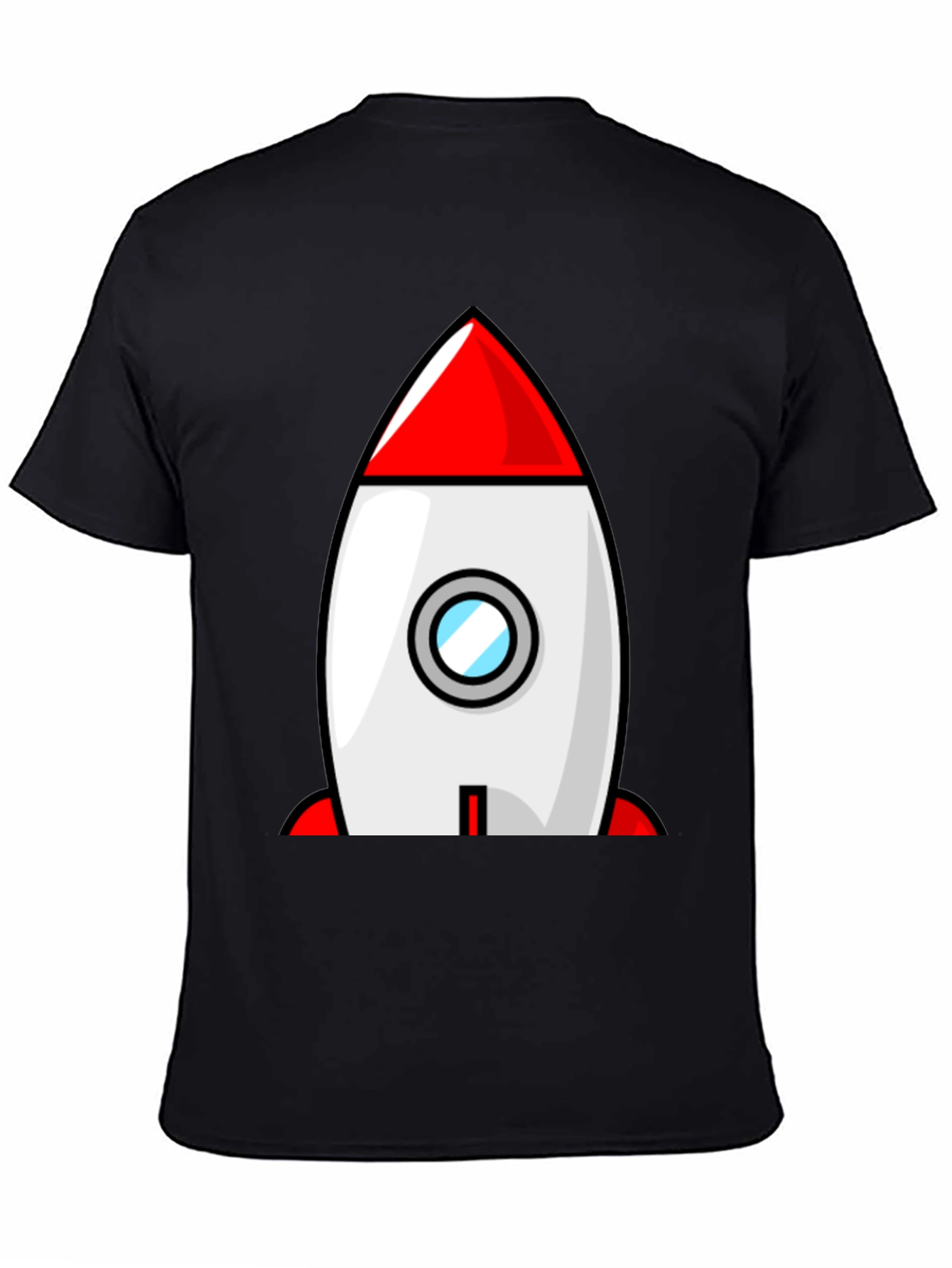 Black Rocket Ship Graphic Tee - Blast Off in Style! view 4