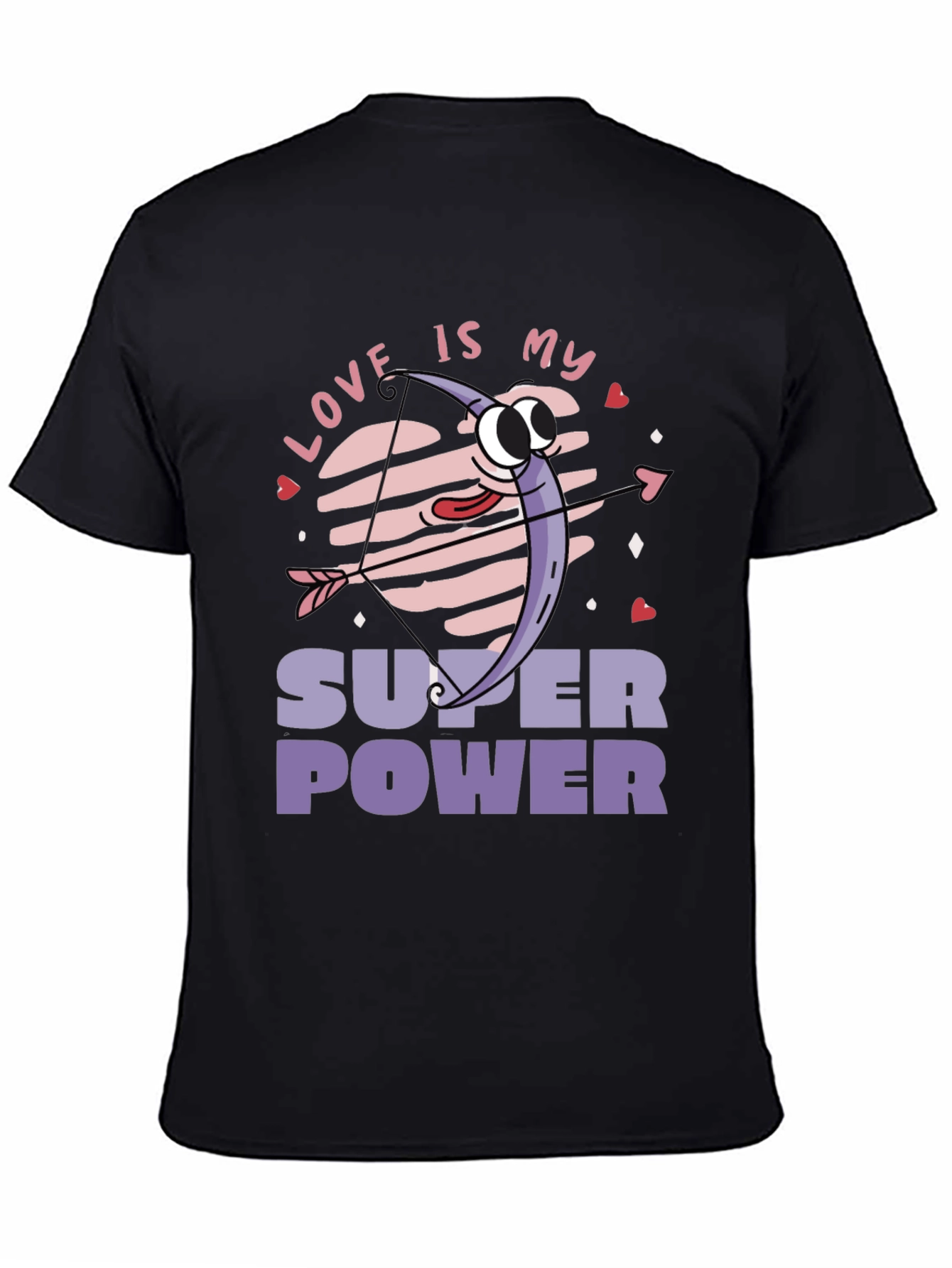 Black Love is My Superpower Graphic T-Shirt view 4