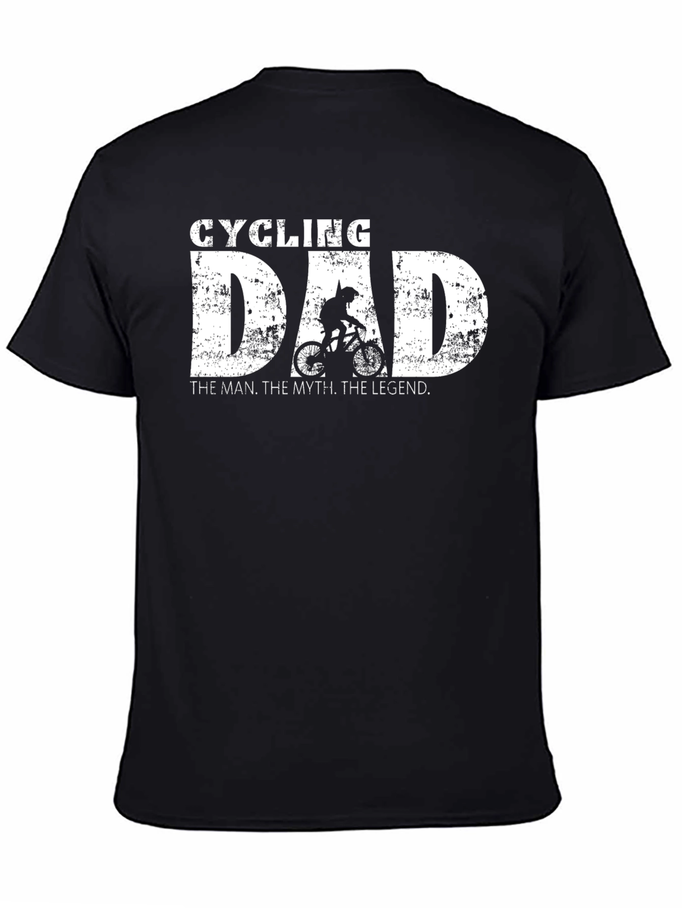 Black Cycling Dad T-Shirt: The Man, The Myth, The Legend view 4