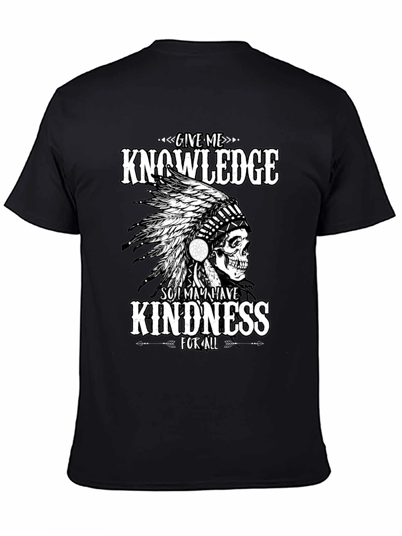 Black Knowledge & Kindness Graphic T-Shirt view 4