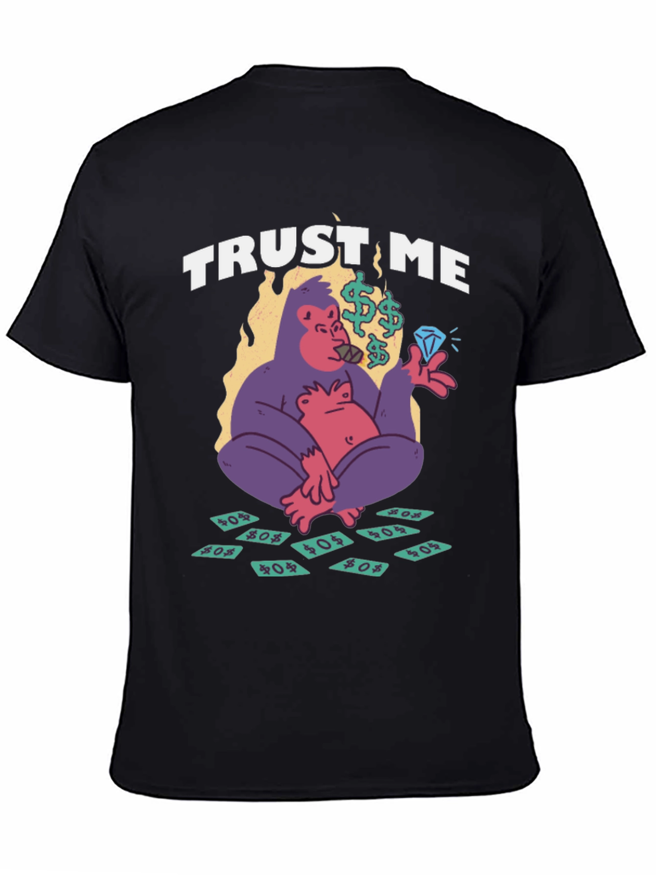 Black Trust Me Gorilla Graphic Tee view 4
