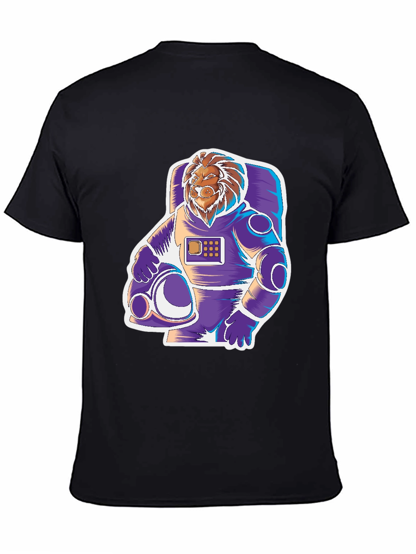 Black Lion Astronaut Graphic Tee - Space Explorer view 4