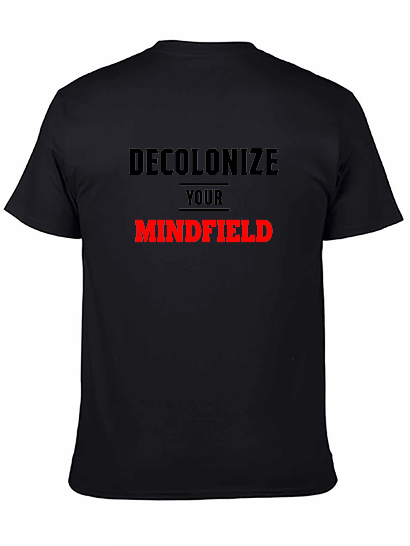 Black Decolonize Your Mindfield Graphic Tee view 4