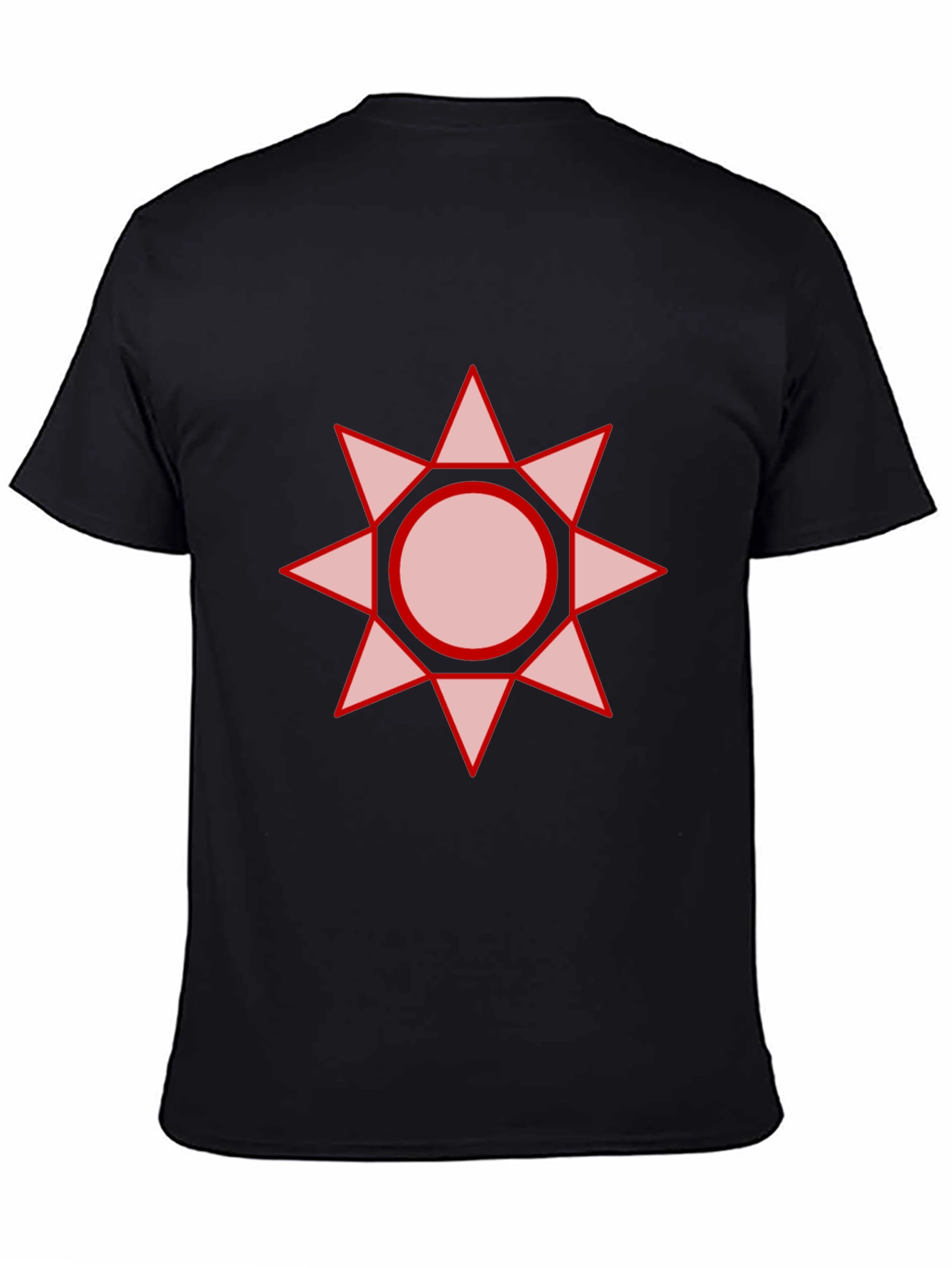 Black Geometric Star Graphic Tee - Black view 4
