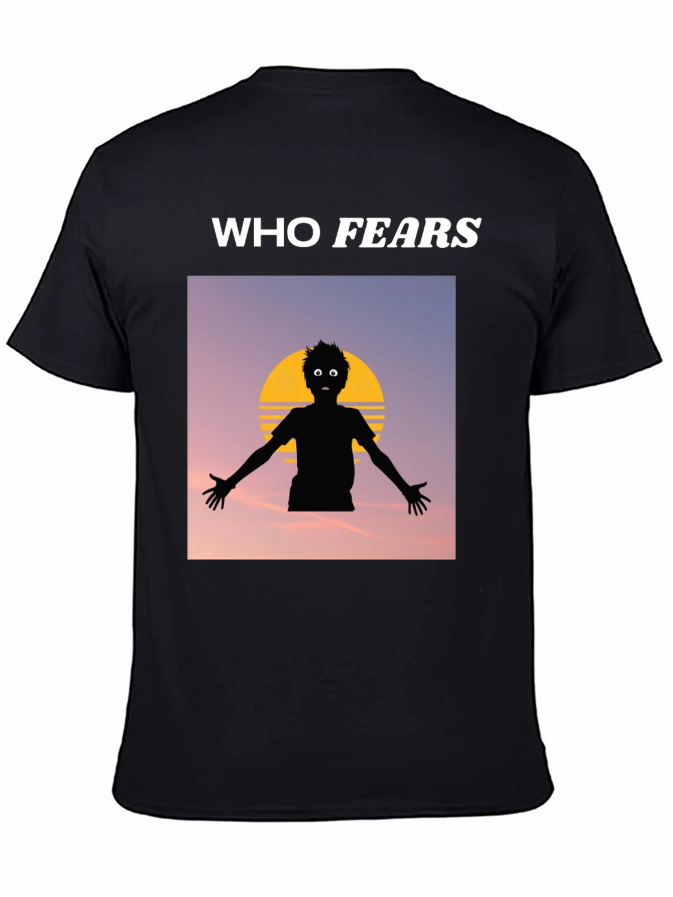 Black Who Fears T-Shirt, Graphic Tee, Cotton Blend view 4