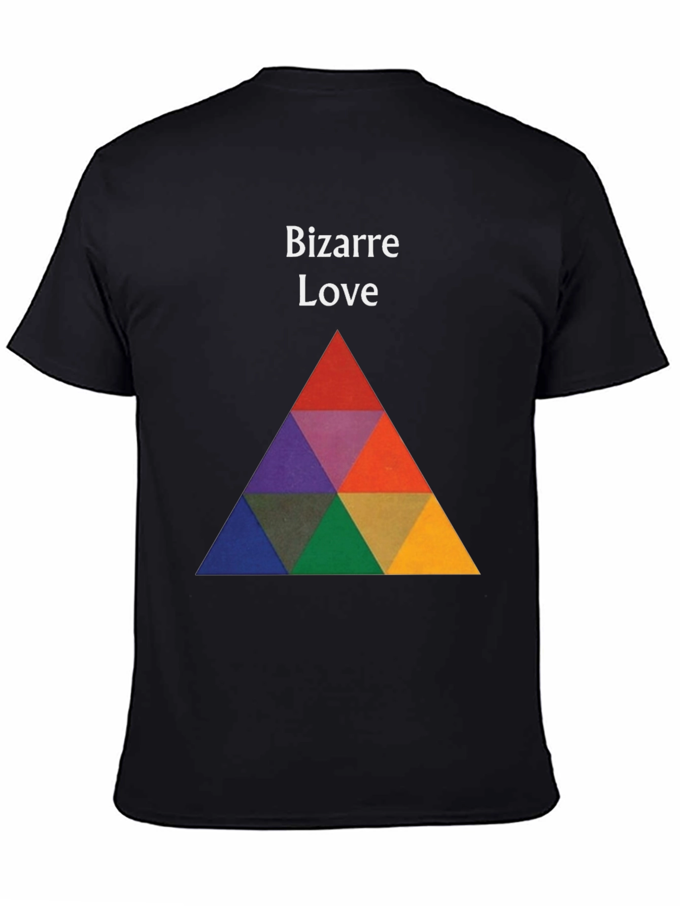 Black Bizarre Love Graphic Tee - Bold Triangle Design view 4