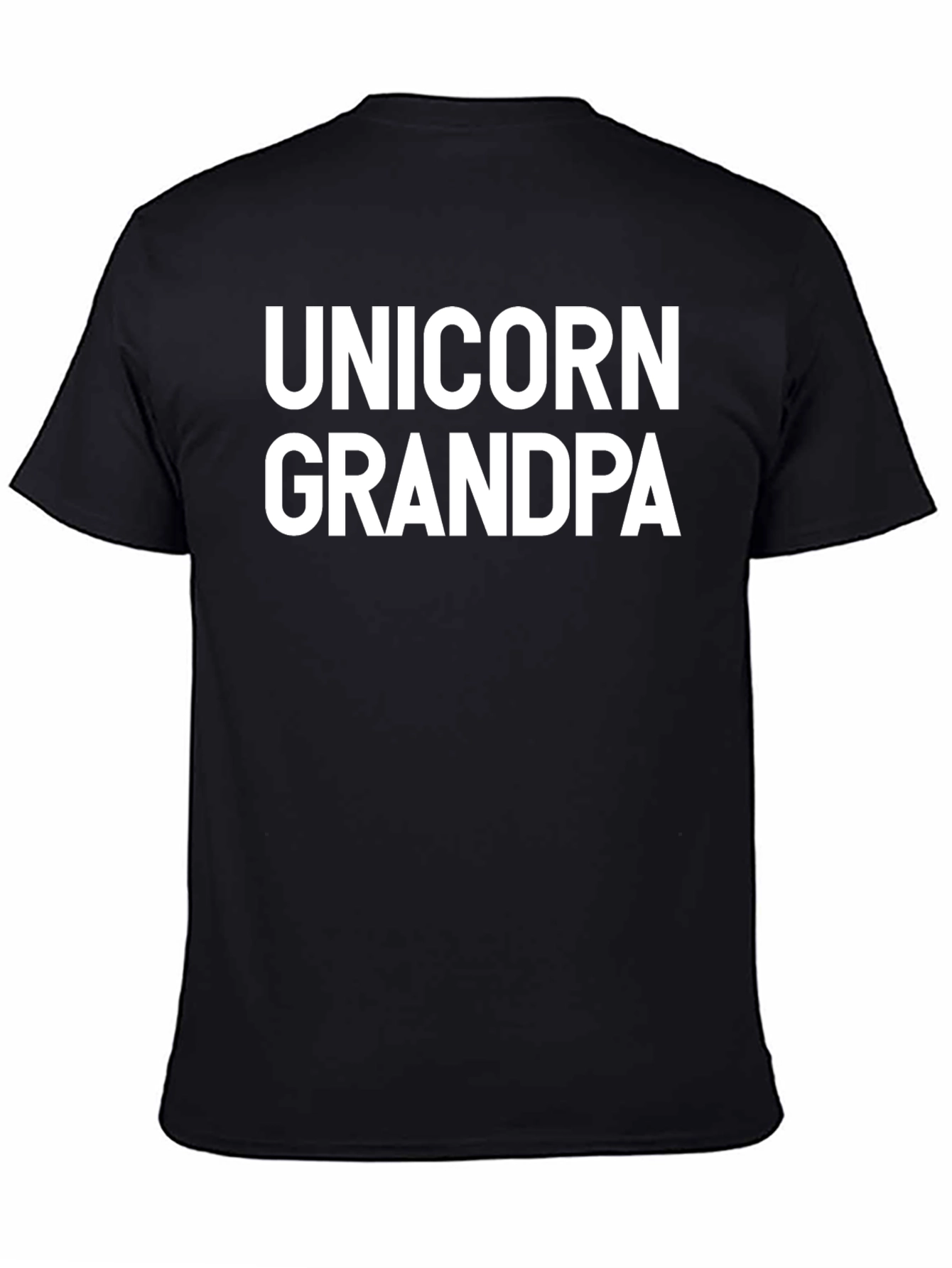 Black Unicorn Grandpa Graphic T-Shirt view 4