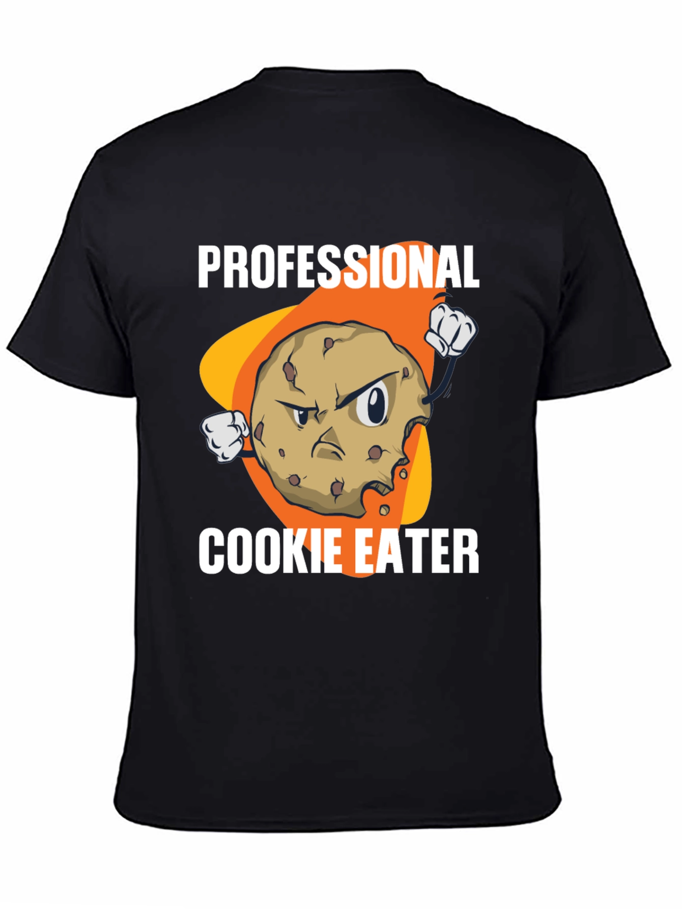 Black Professional Cookie Eater T-Shirt view 4