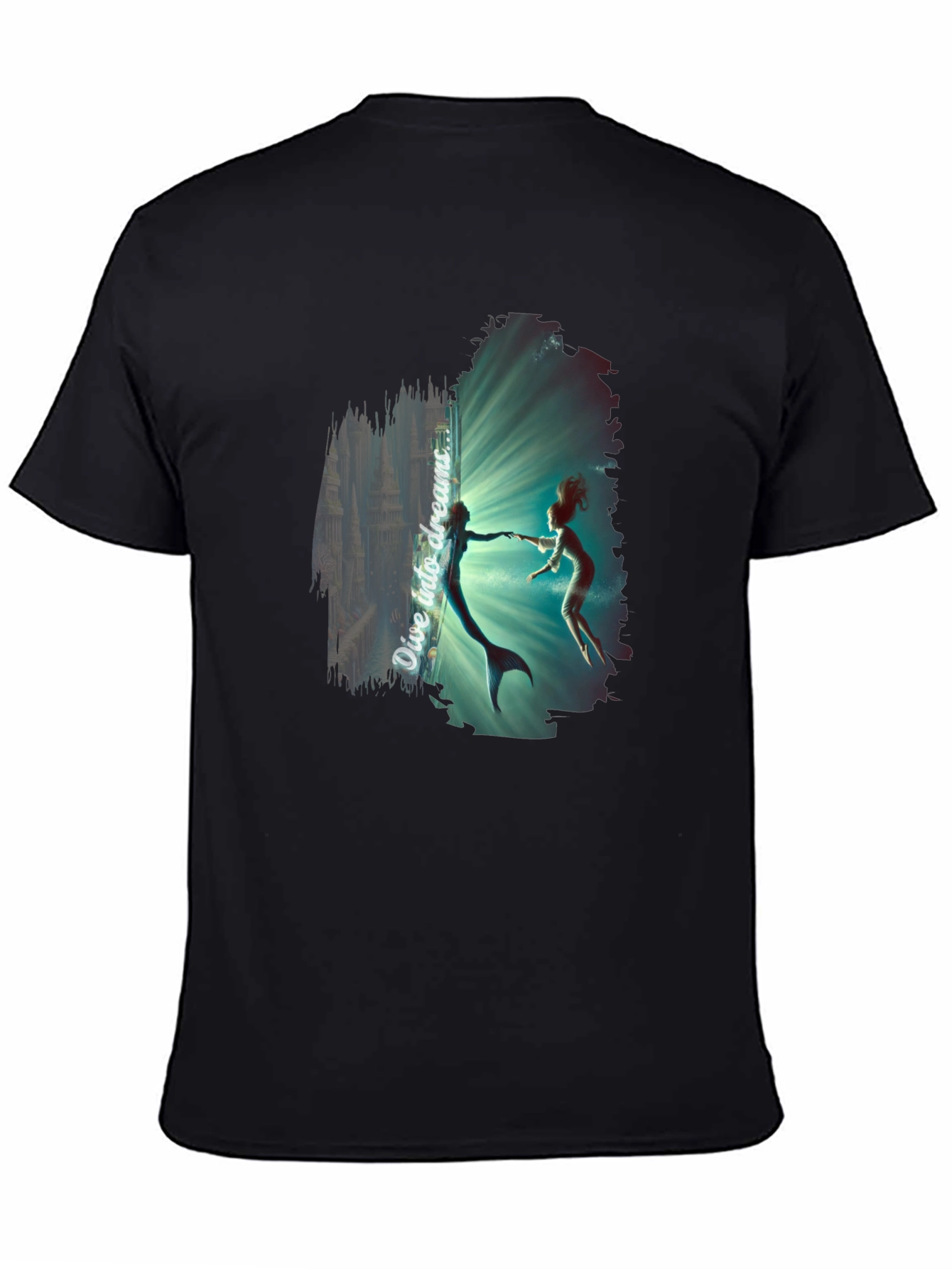 Black Dive Into Dreams Black T-Shirt view 4