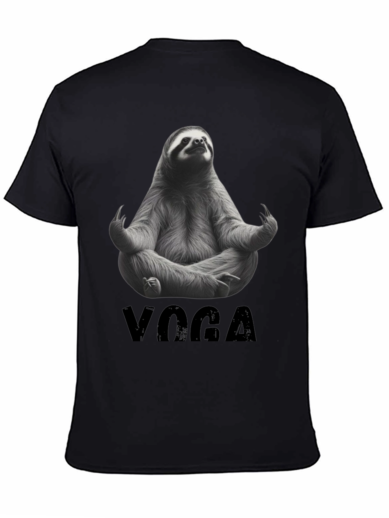 Black Sloth Yoga Graphic Tee - Relax & Unwind view 4