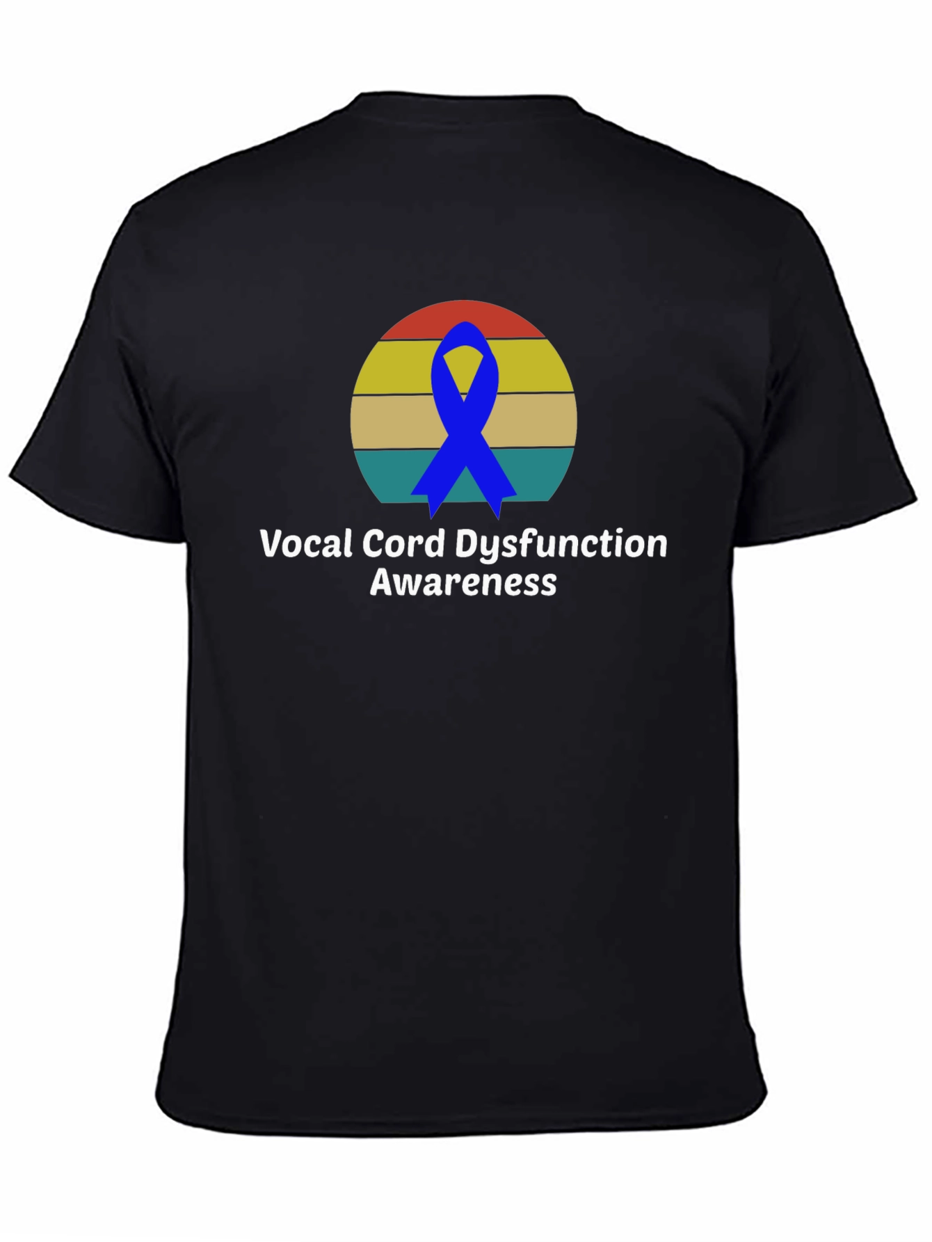 Black Vocal Cord Dysfunction Awareness T-Shirt view 4