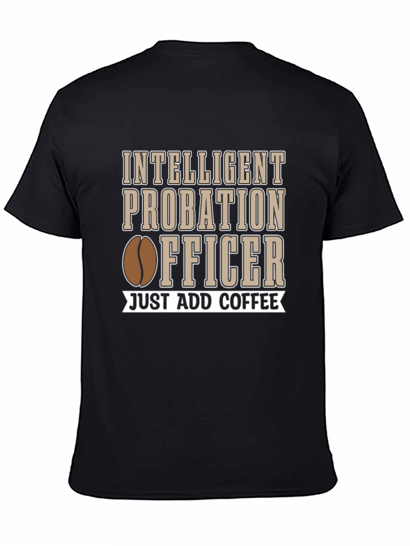 Black Intelligent Probation Officer T-Shirt view 4