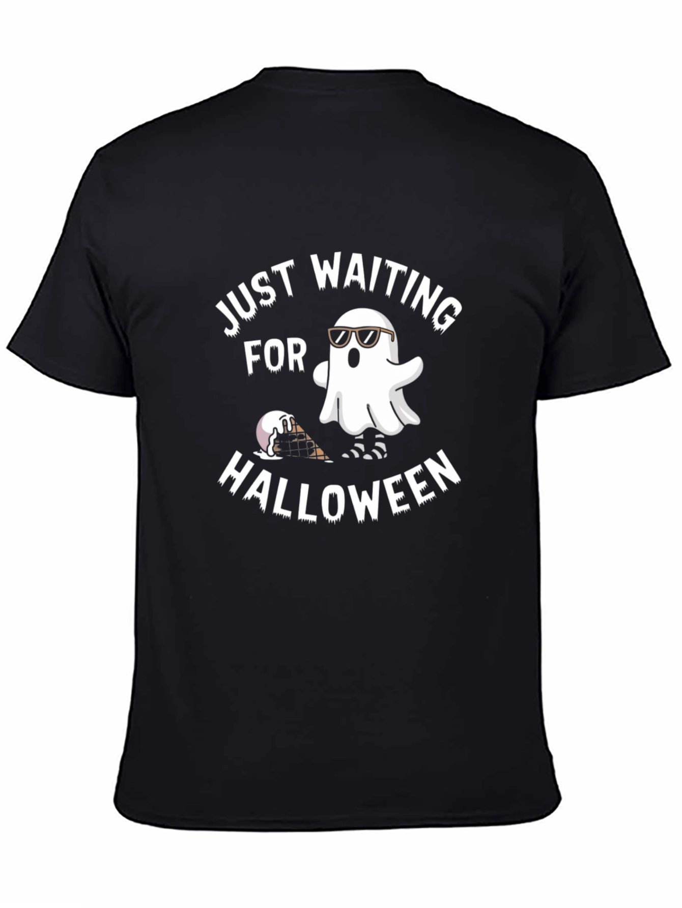 Black Halloween Ghost T-Shirt view 4