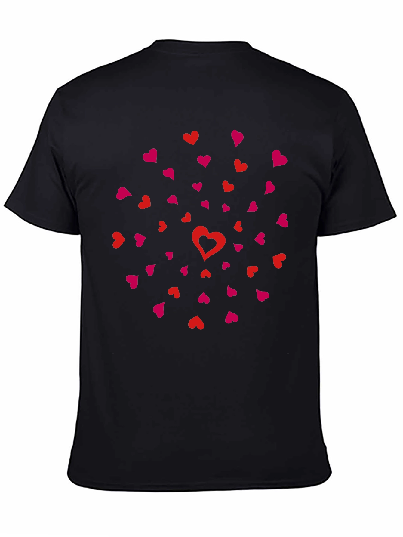 Black Heart Burst Black T-Shirt view 4