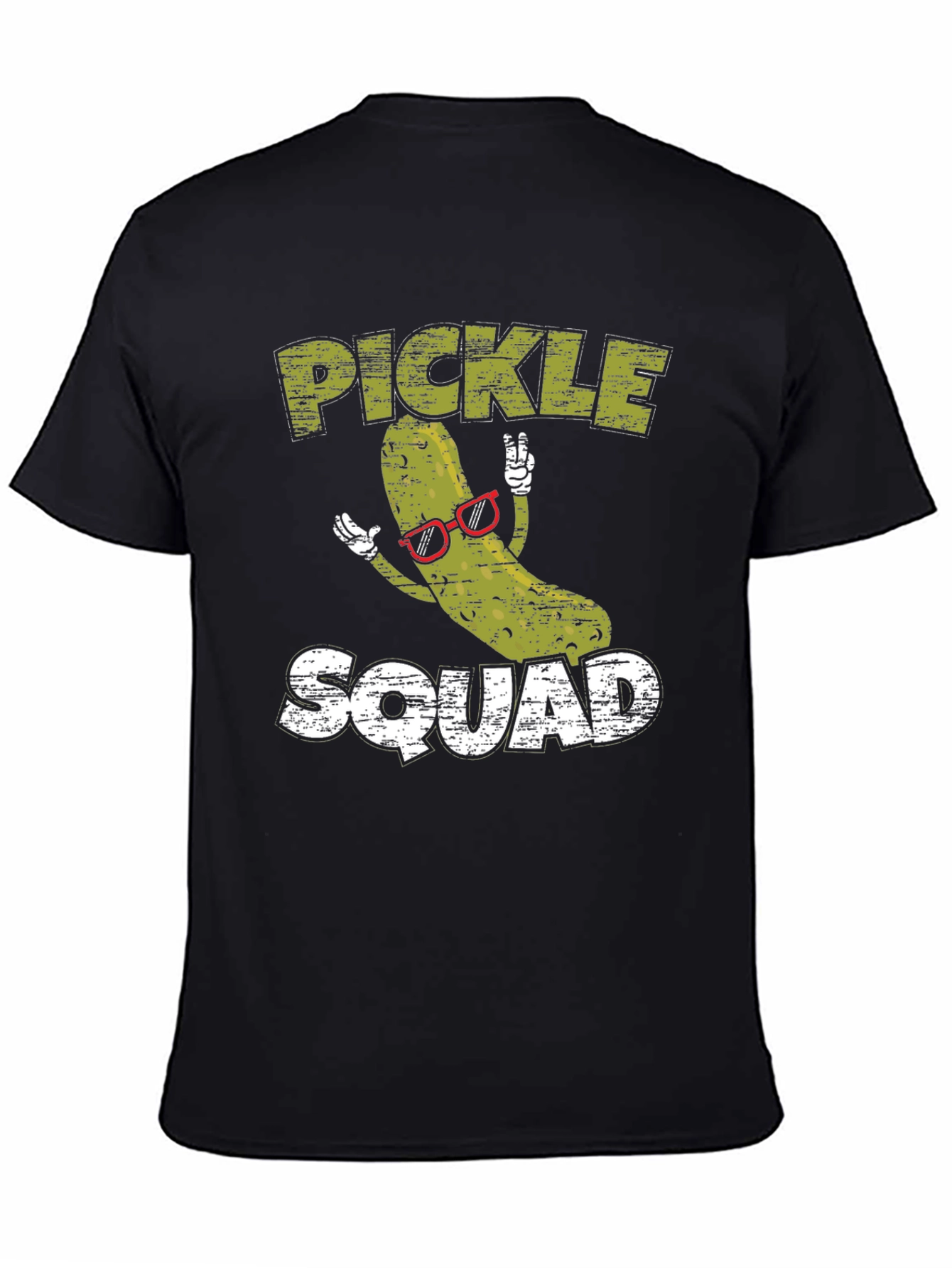 Black Pickle Squad T-Shirt - Cool Graphic Tee view 4