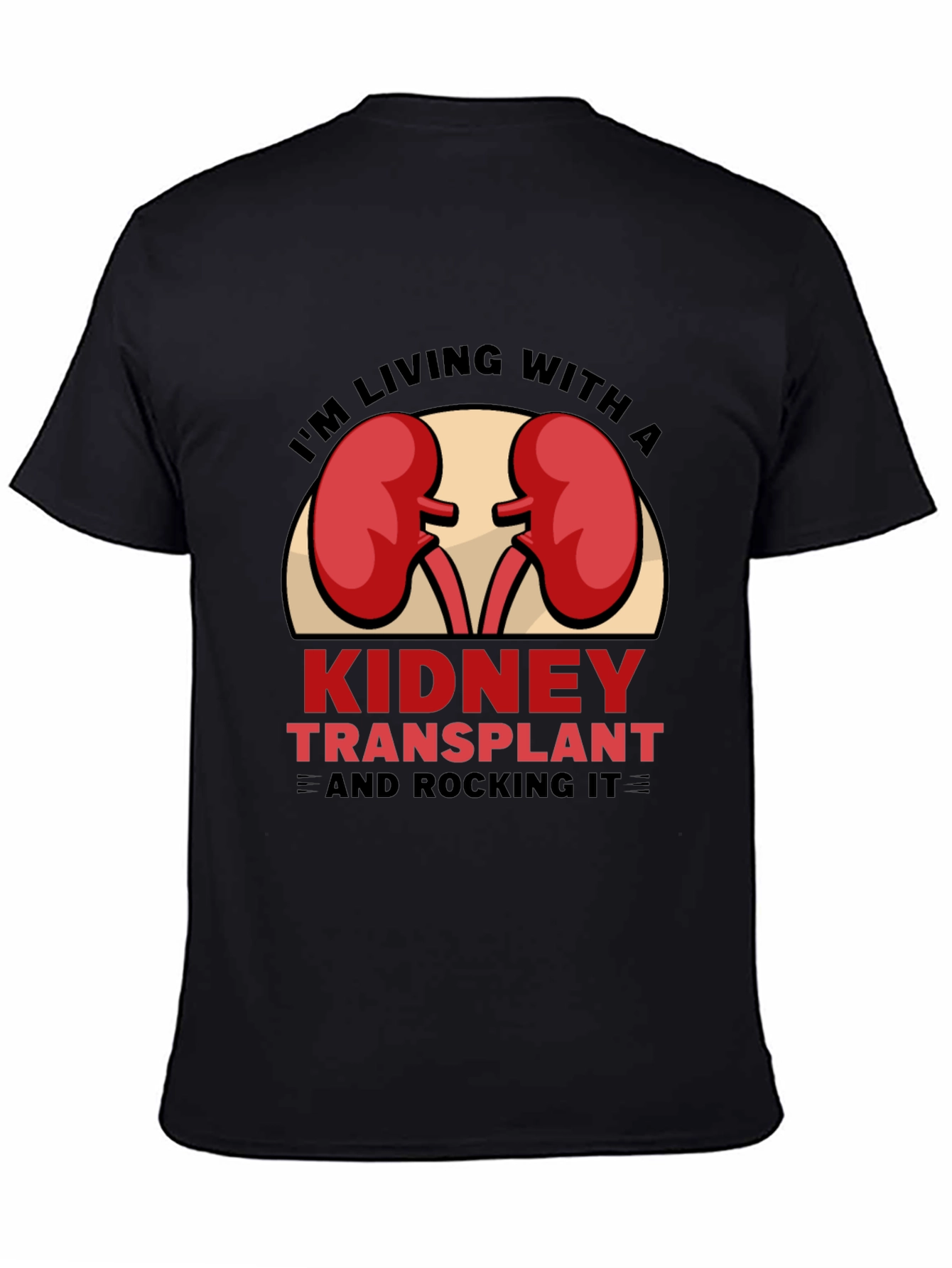 Black Kidney Transplant Rocking It T-Shirt view 4
