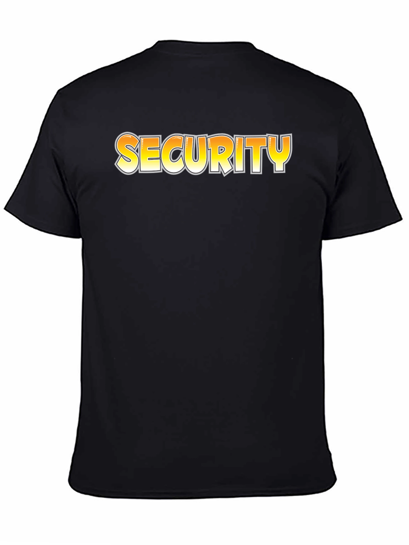 Black Security Graphic Tee - Men's Black Crew Neck T-Shirt view 4