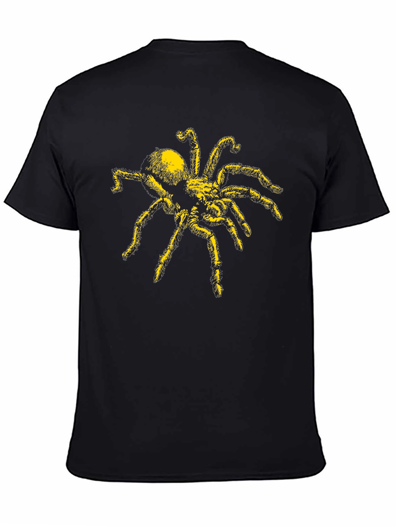 Black Spider Graphic T-Shirt - Black Cotton Tee view 4