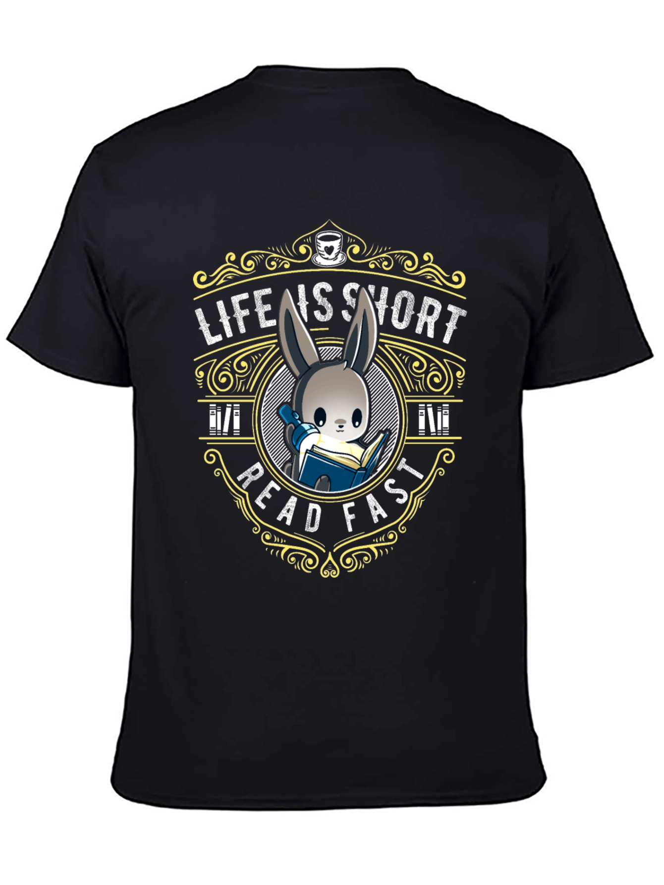Black Life is Short Read Fast T-Shirt view 4