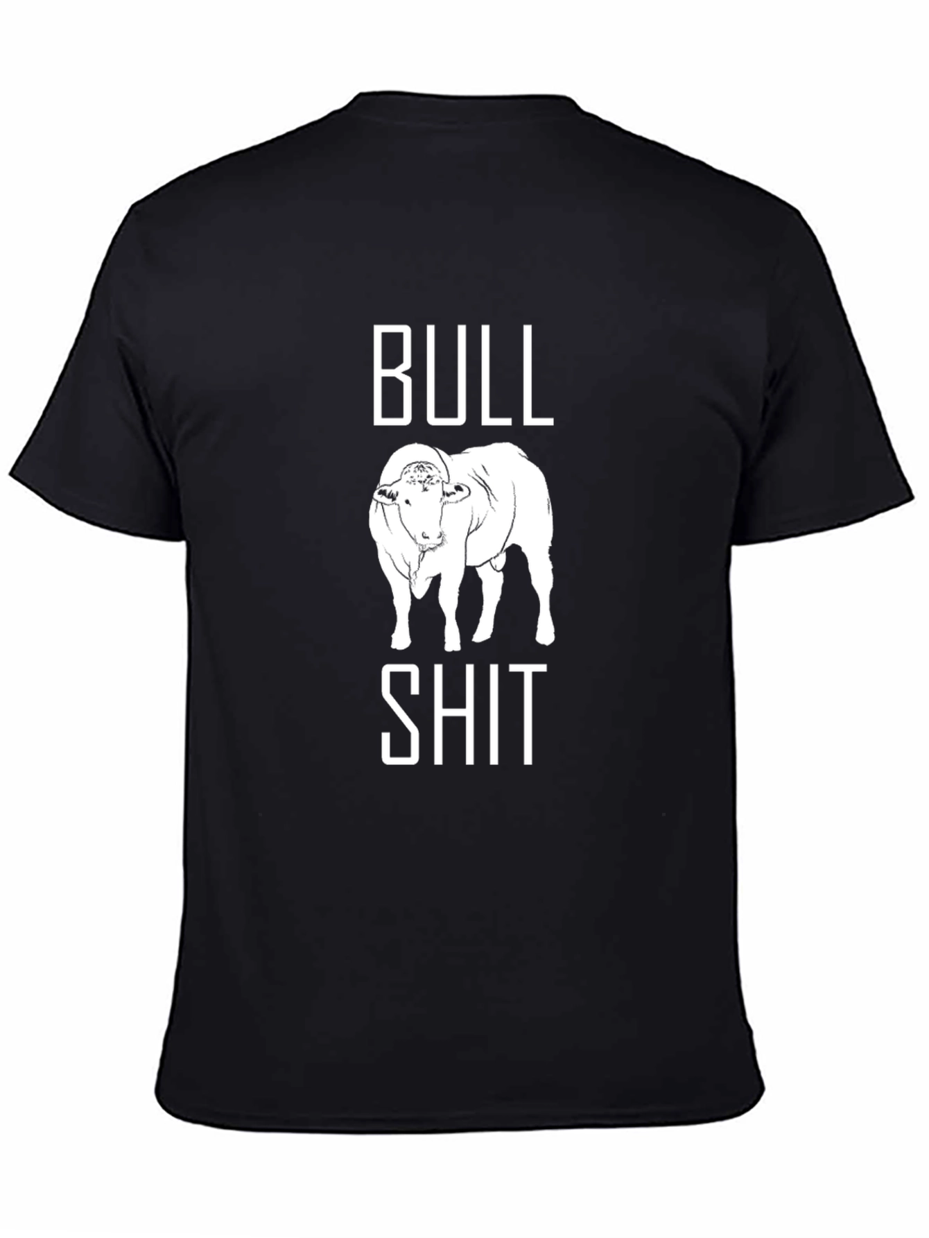 Black Bull Shit T-Shirt: Funny Graphic Tee for Men view 4