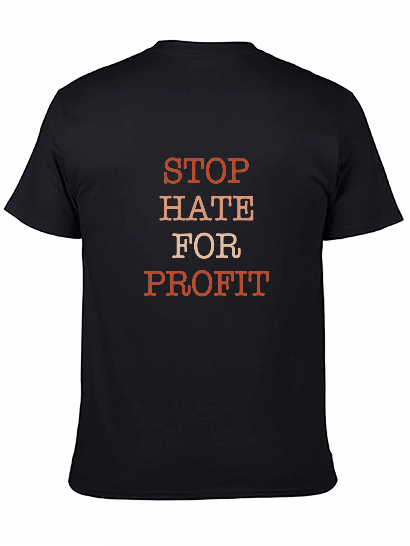Black Stop Hate for Profit Graphic Tee - Black view 4