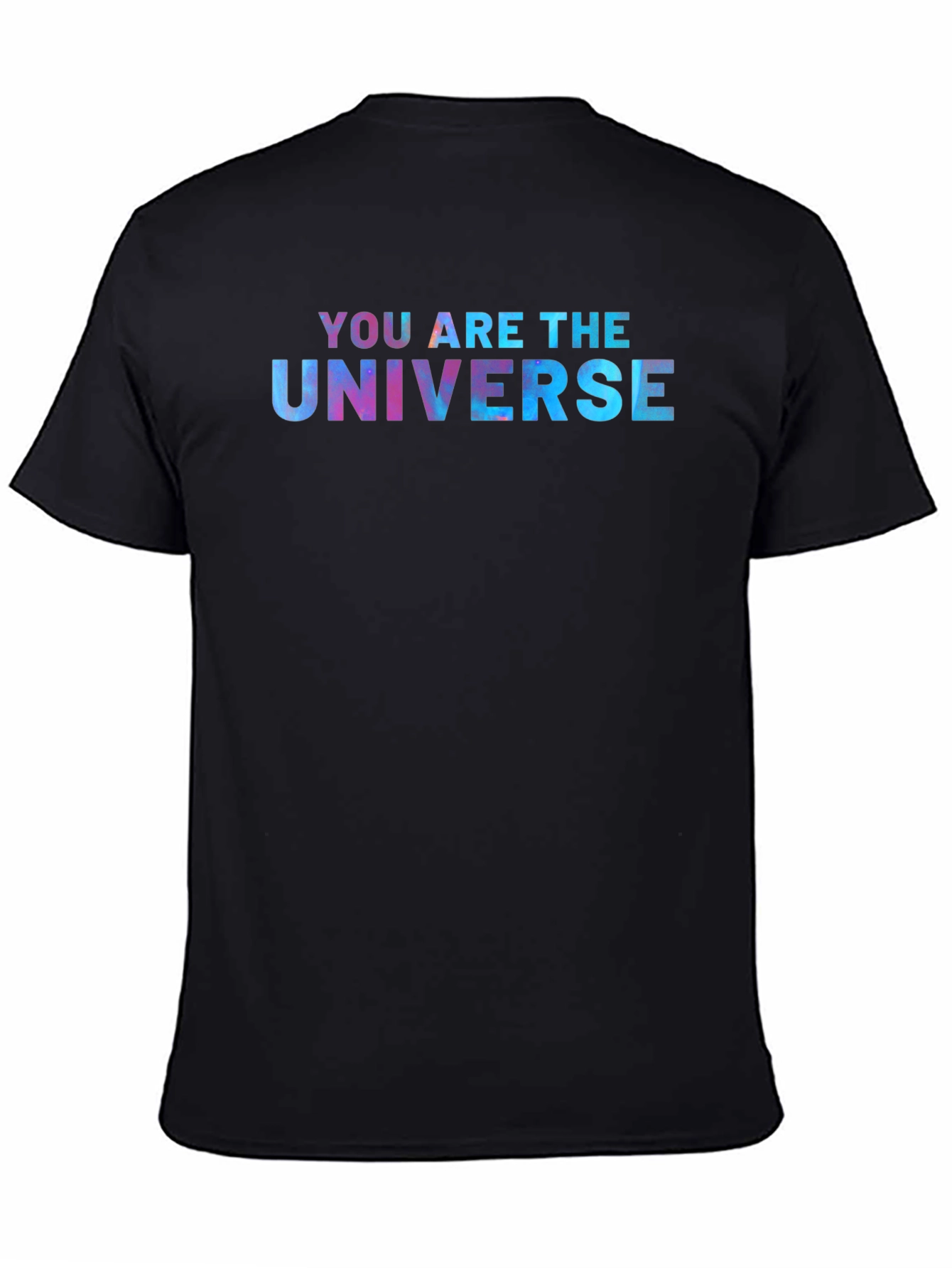 Black You Are The Universe Graphic Tee - Black Cotton T-Shirt view 4