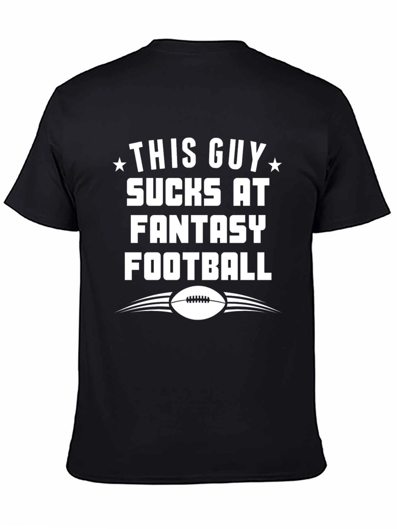 Black Fantasy Football T-Shirt - Funny Game Day Tee view 4