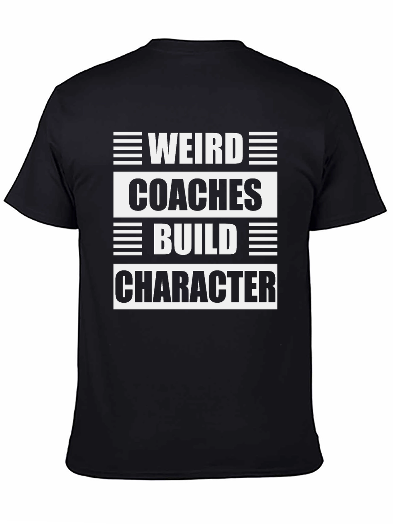 Black Weird Coaches Build Character Black T-Shirt view 4