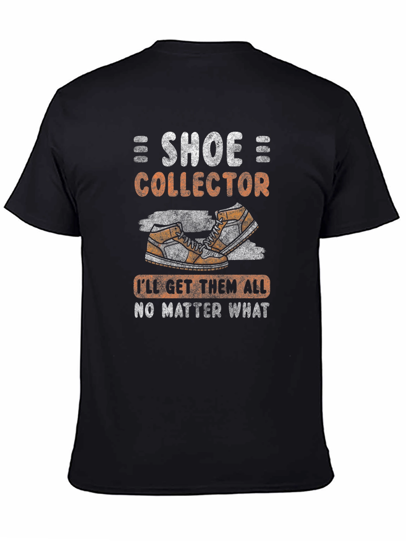 Black Shoe Collector T-Shirt - Funny Sneaker Lover Tee view 4
