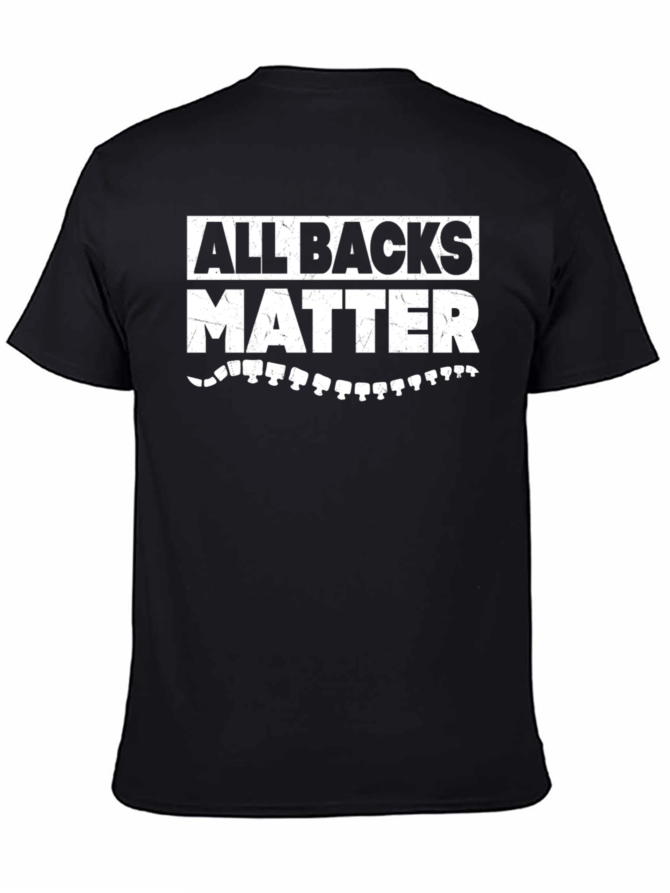 Black All Backs Matter Graphic Tee - Chiropractic Humor view 4