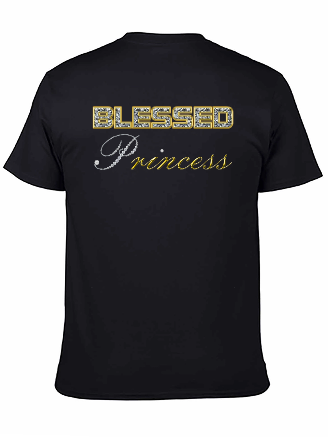 Black Blessed Princess Graphic Tee view 4