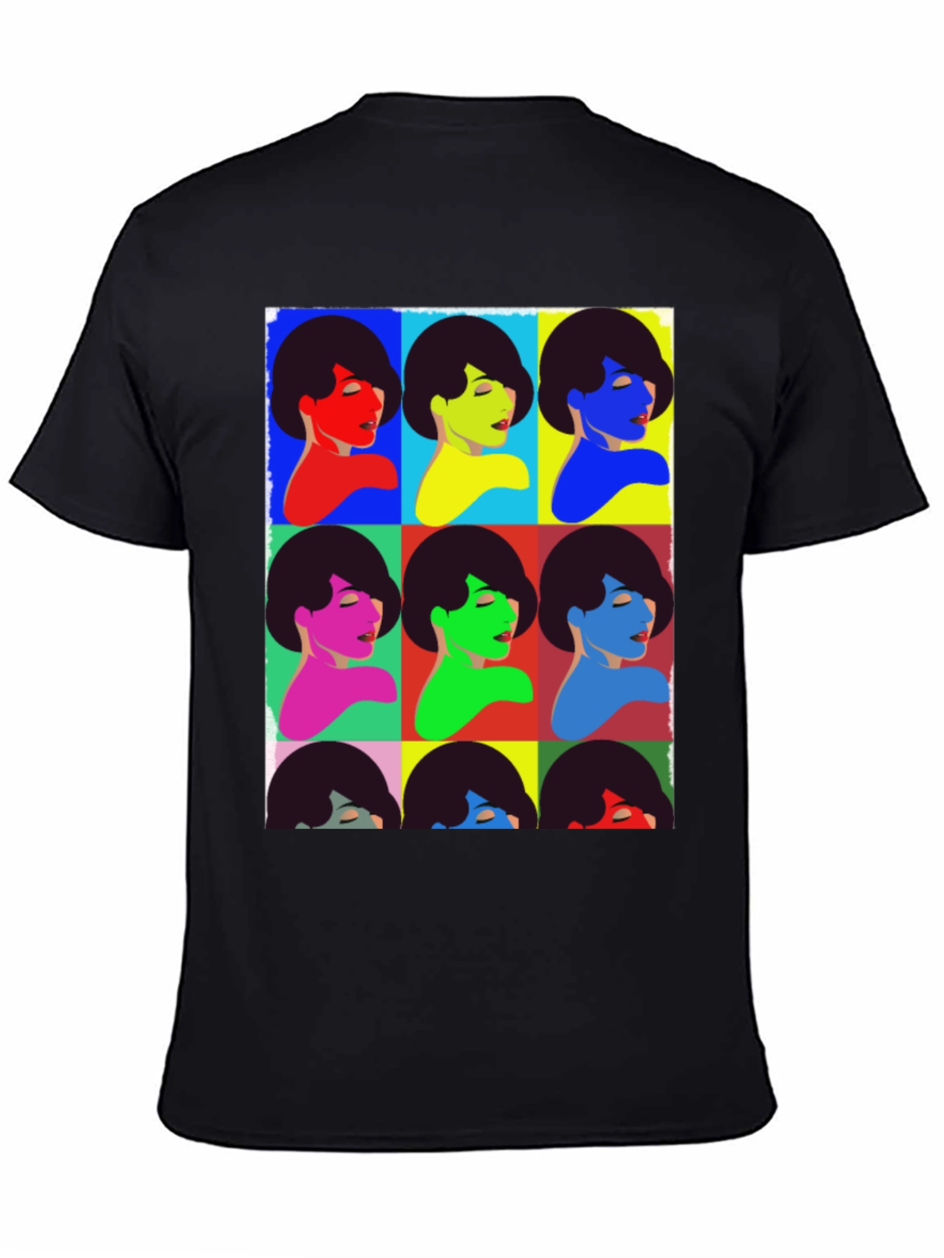 Black Pop Art Women Graphic Tee - Bold & Unique Design view 4