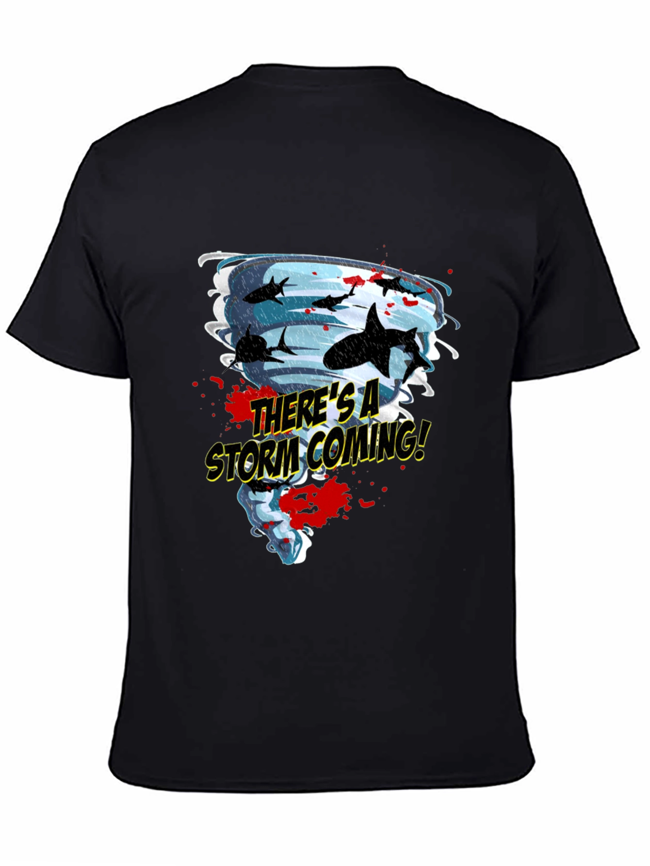 Black Sharknado Graphic T-Shirt view 4
