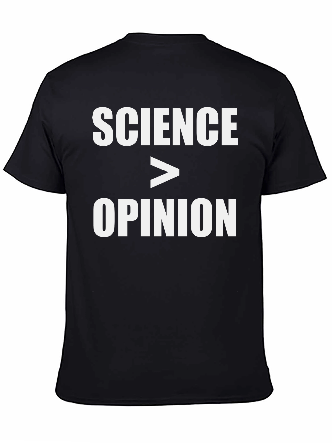 Black Science Over Opinion Black Graphic Tee view 4