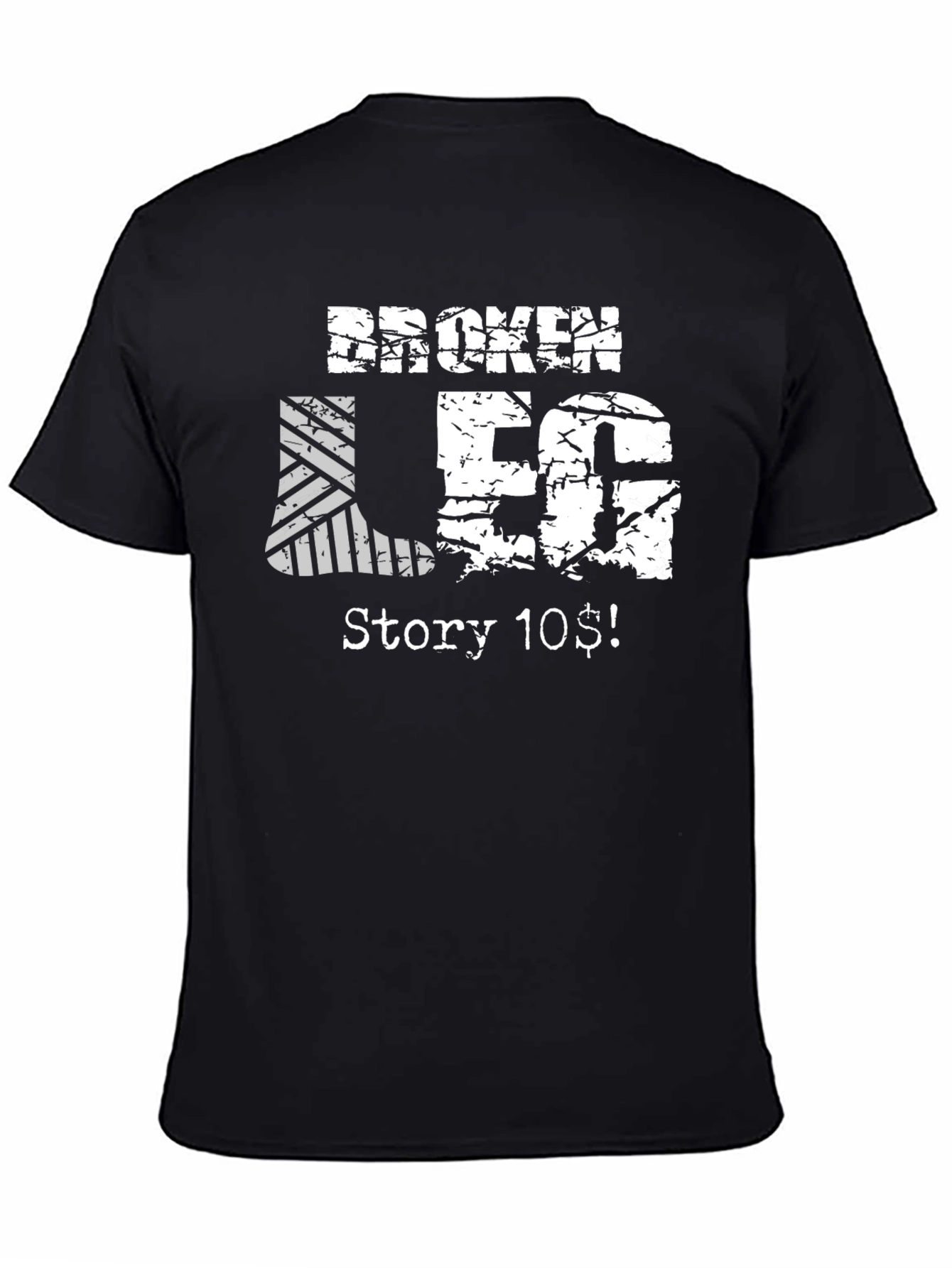 Black Broken Leg Story T-Shirt view 4