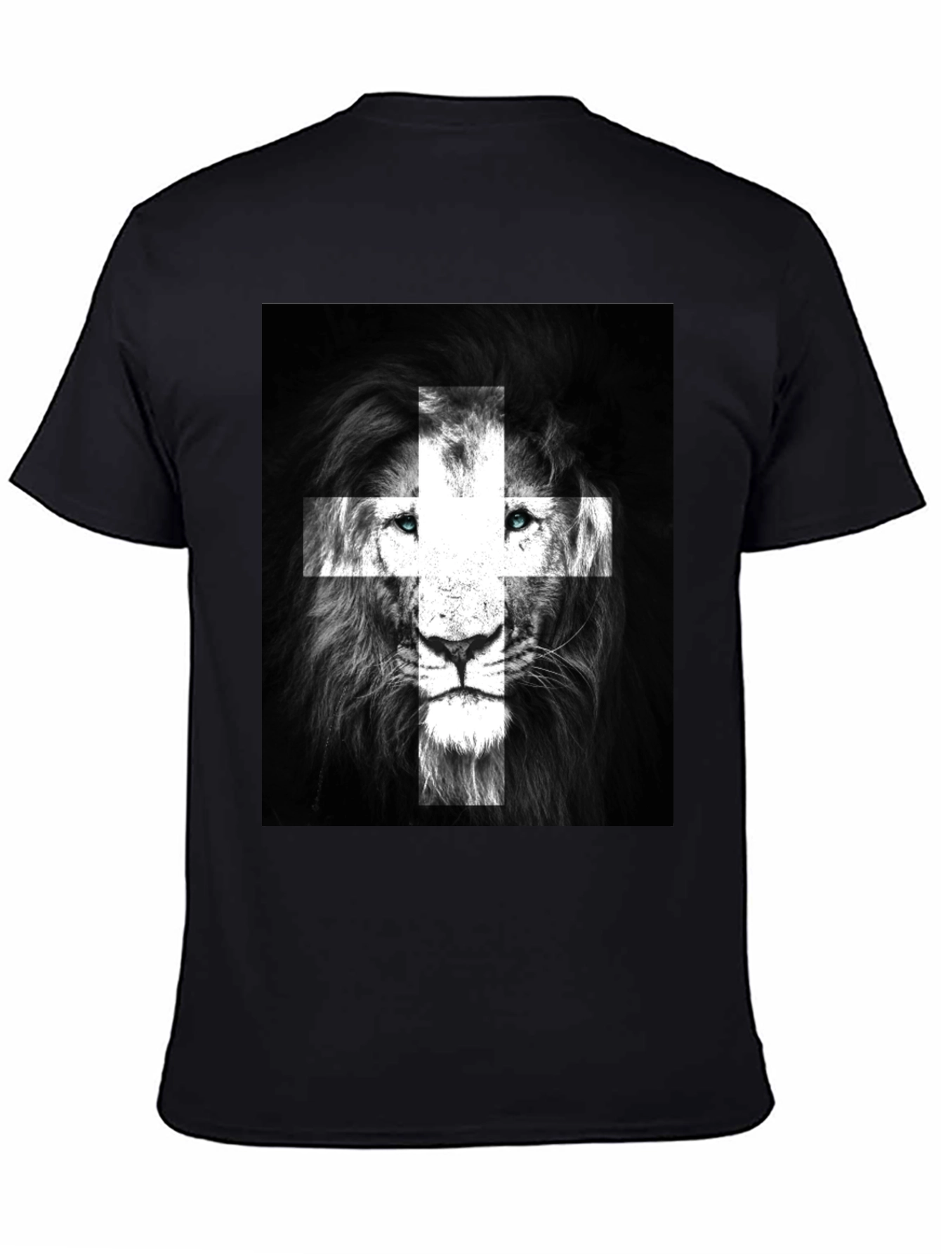 Black Lion Swiss Flag T-Shirt - Black view 4