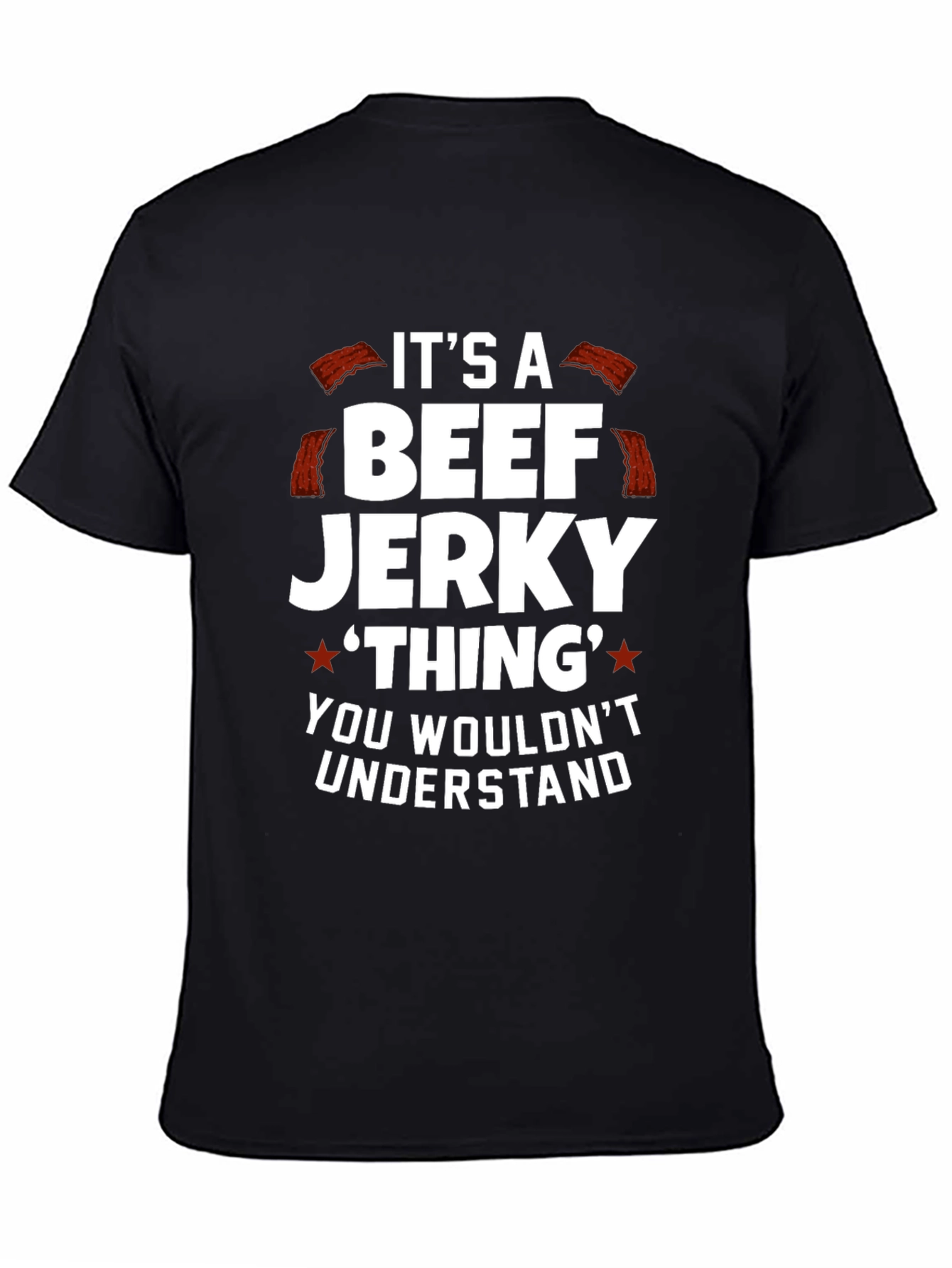Black Beef Jerky Thing T-Shirt Funny Graphic Tee view 4