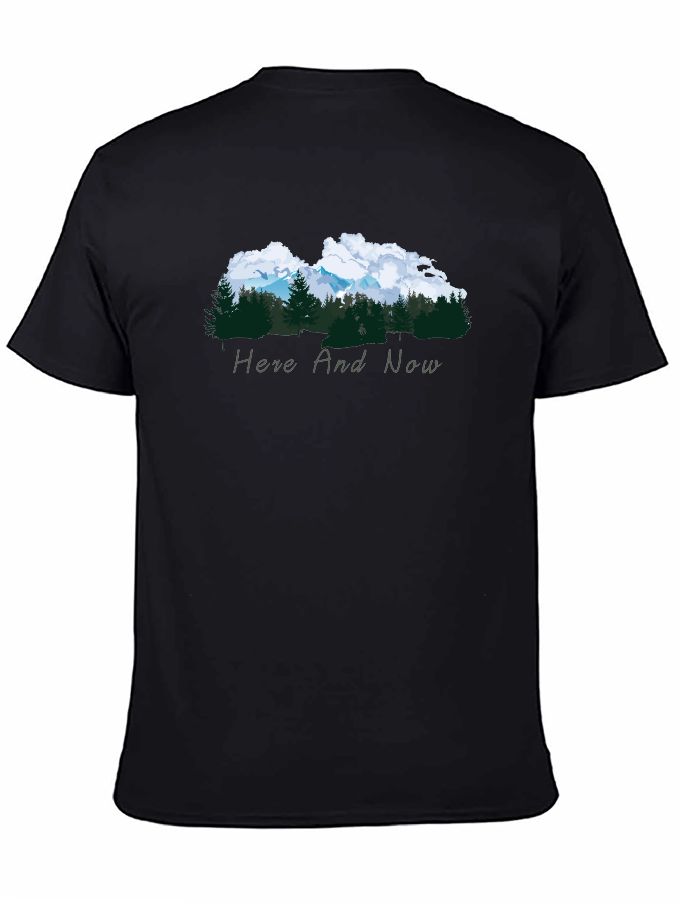 Black Nature Inspired Black Tee - Here and Now view 4