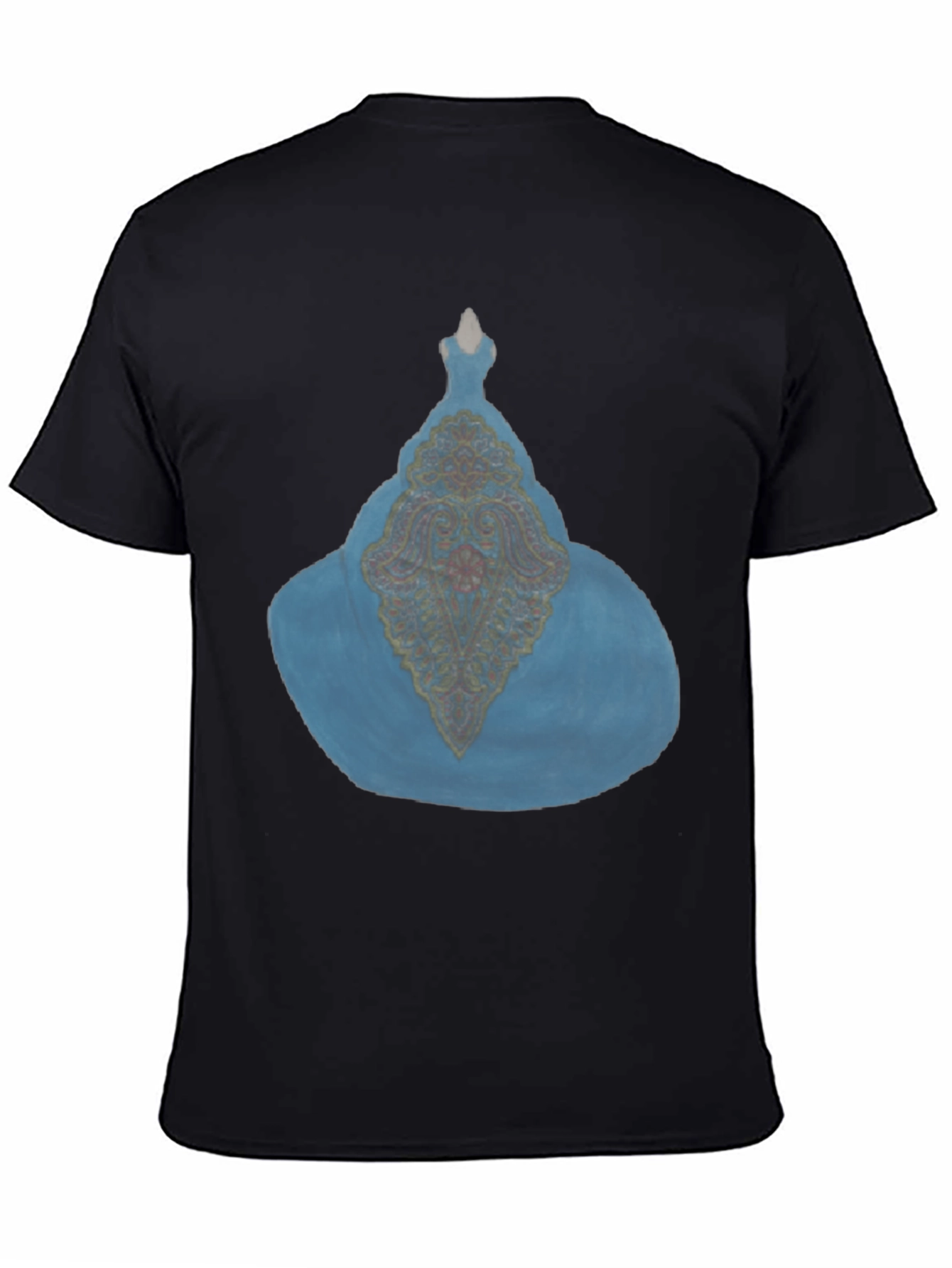 Black Black T-Shirt with Blue Genie Lamp Graphic view 4