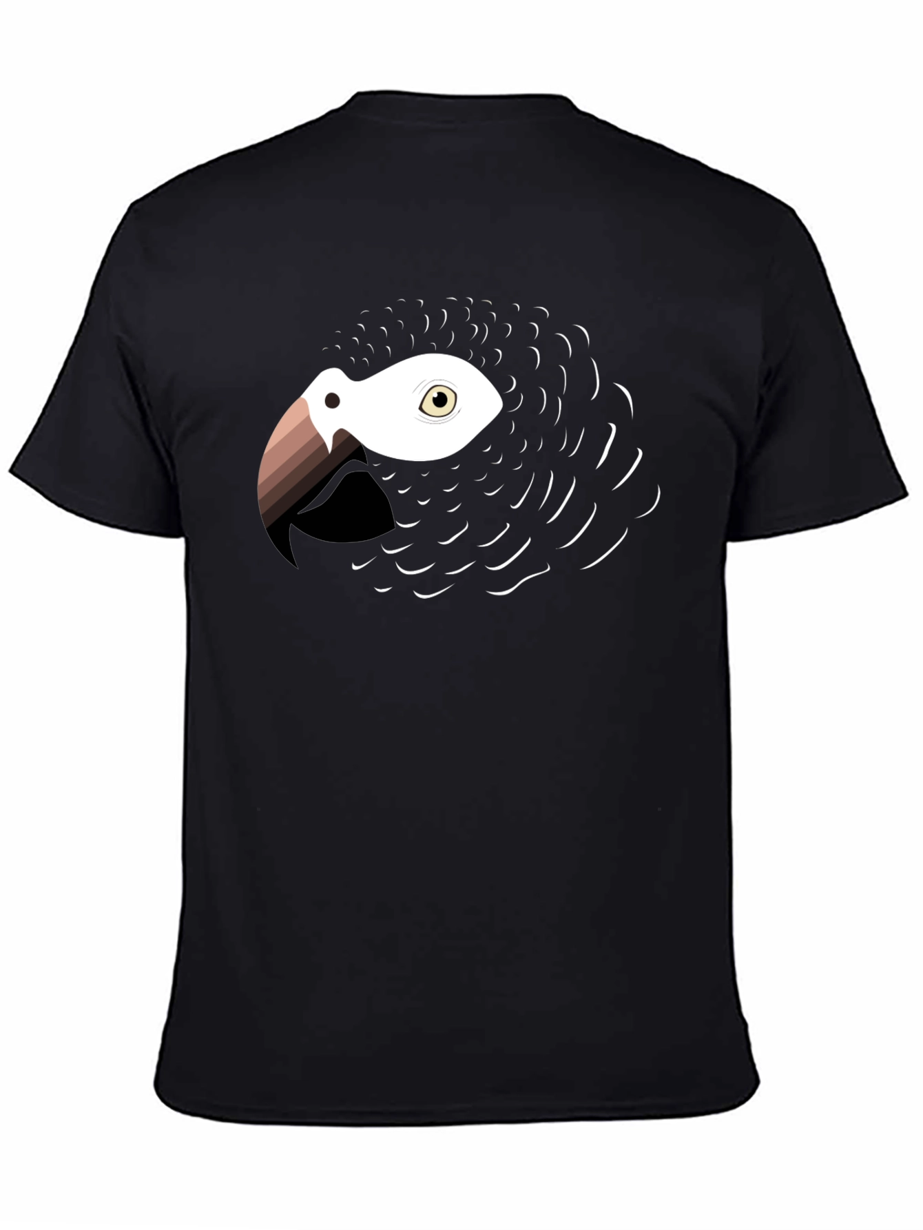 Black Parrot Graphic Tee - Stylish Bird Lover's T-Shirt view 4
