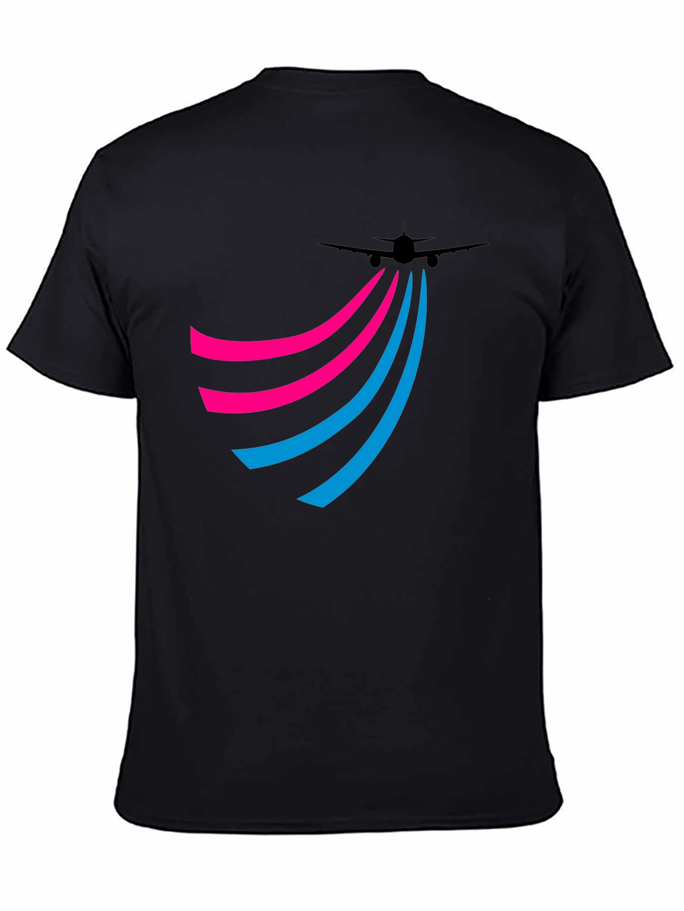 Black Airplane Trail Tee - Jet Setter Style! view 4