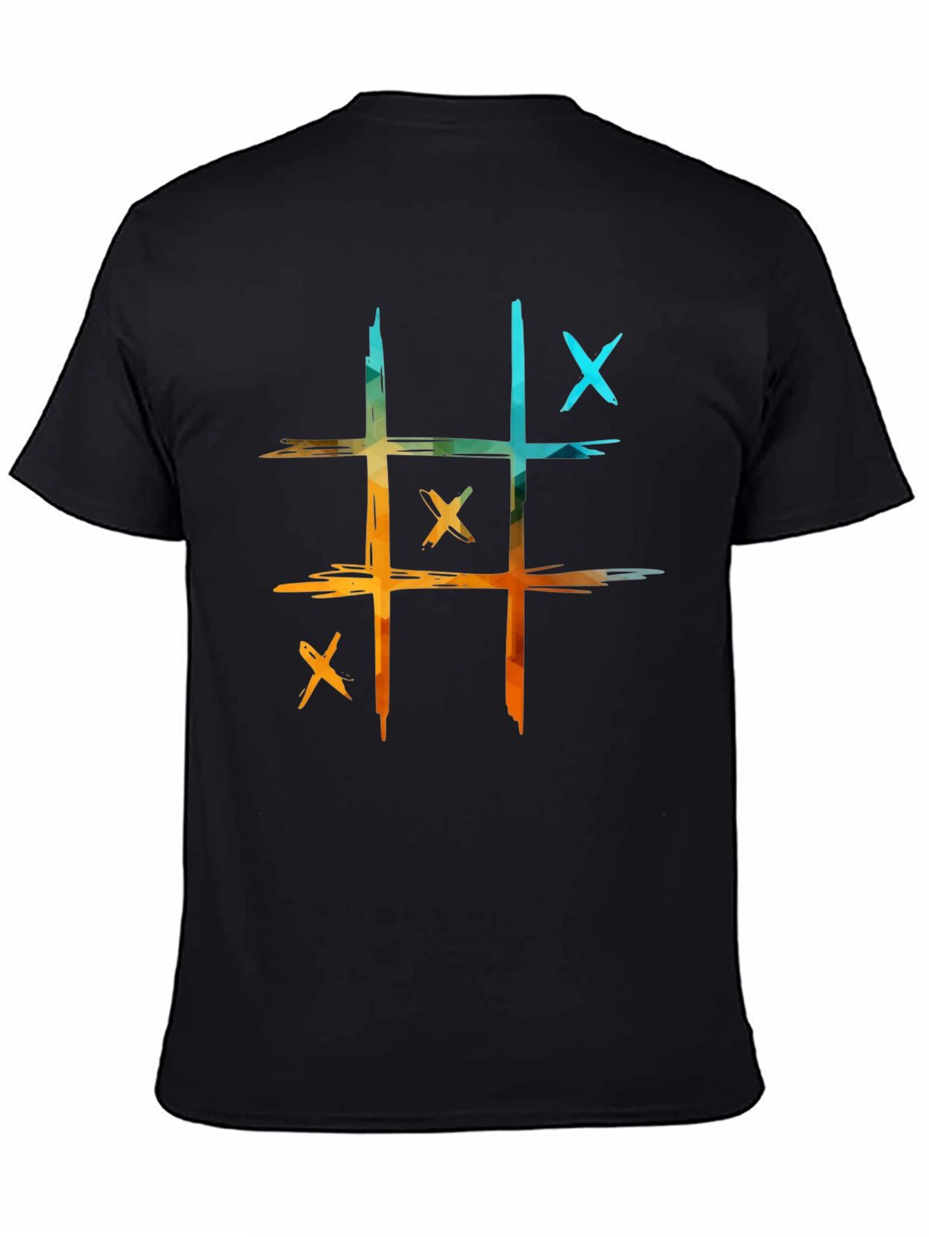 Black Tic-Tac-Toe Graphic Tee - Casual Cool! view 4