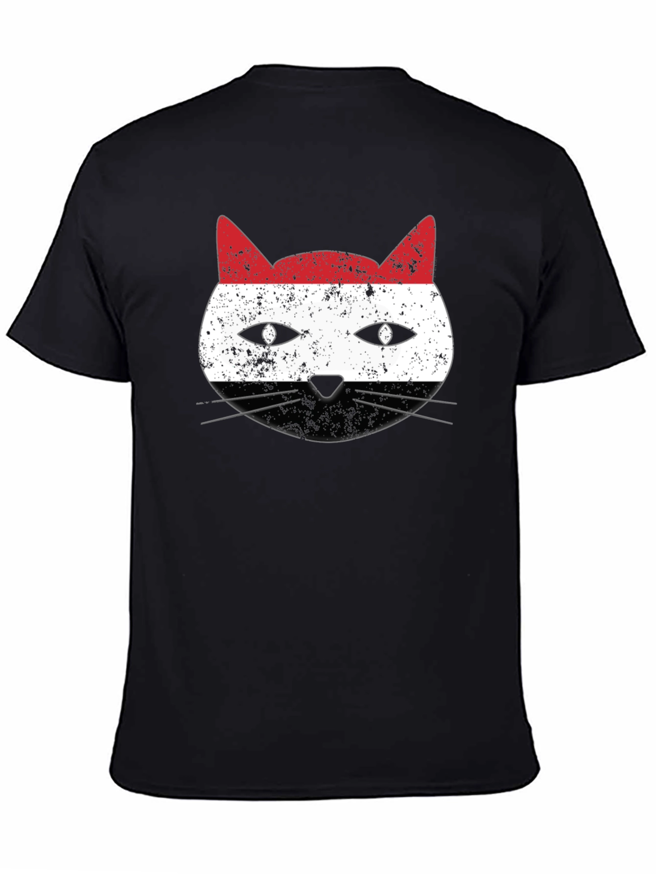 Yemen Flag Cat Graphic T-Shirt - 4